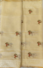 Linen tissue saree