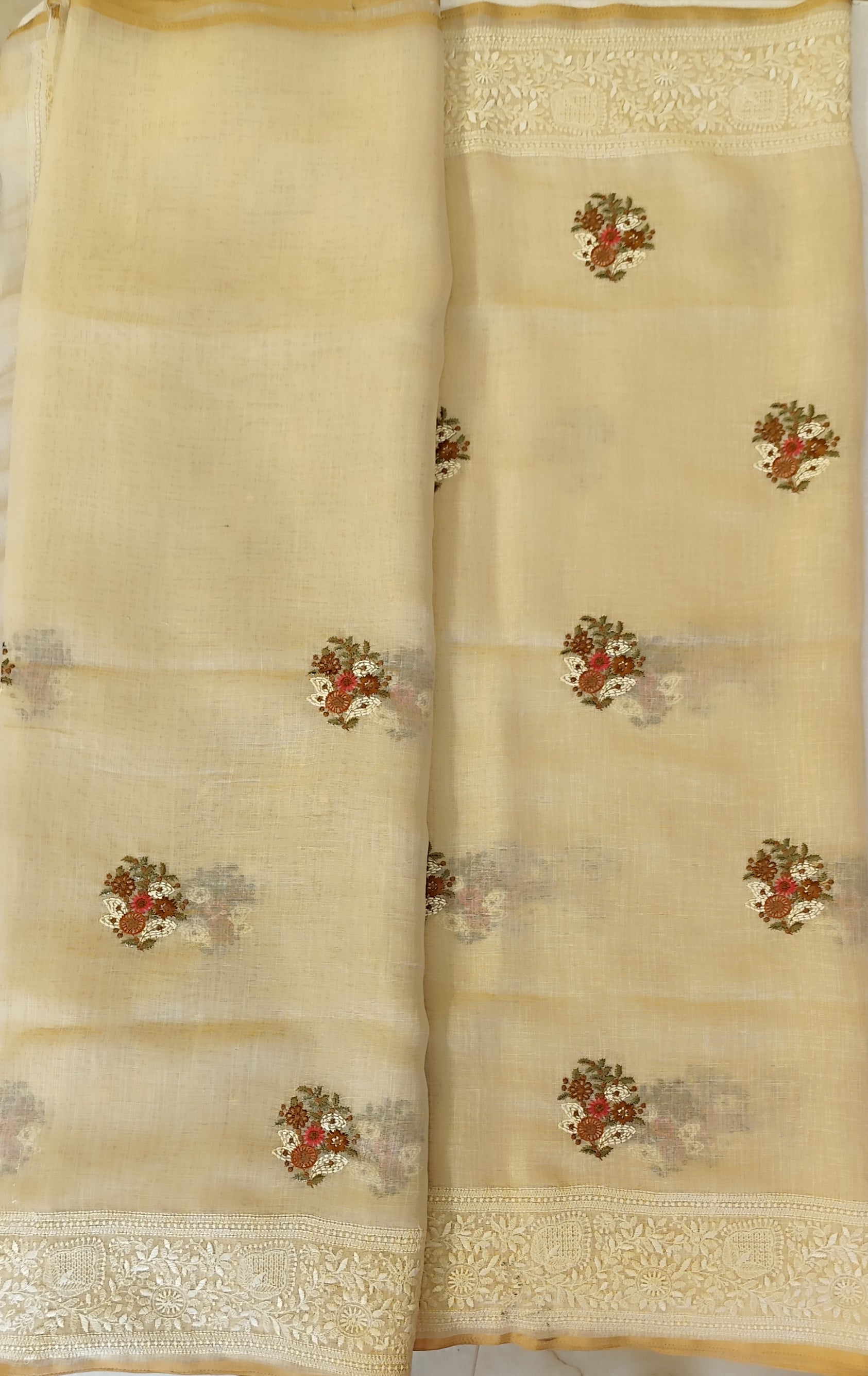 Linen tissue saree