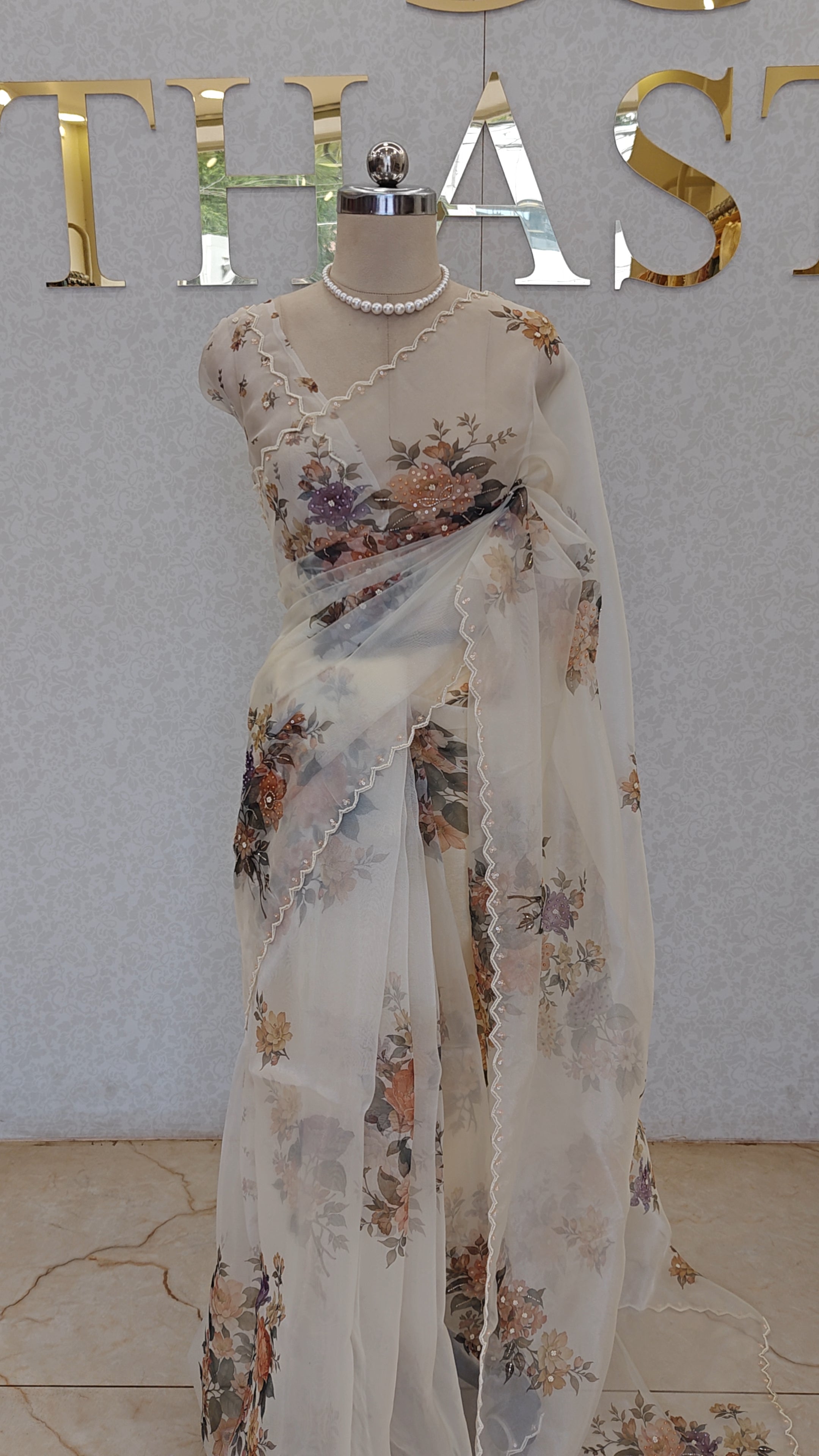 GLASS ORGANZA SAREE