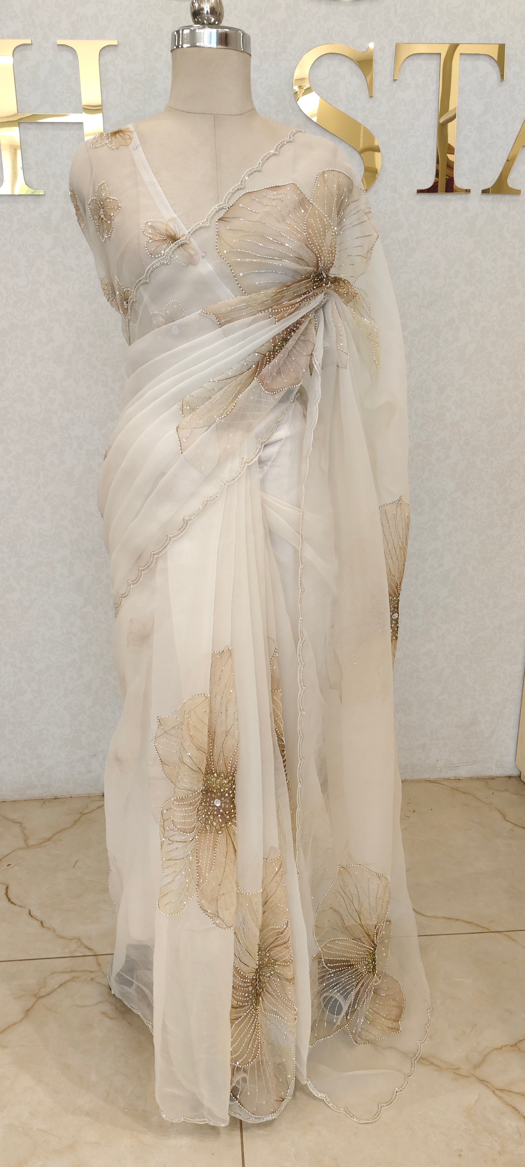 PURE ORGANZA SAREE