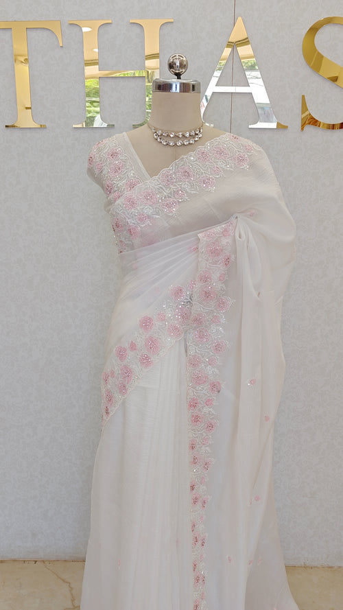 CRUSH ORGANZA SAREE