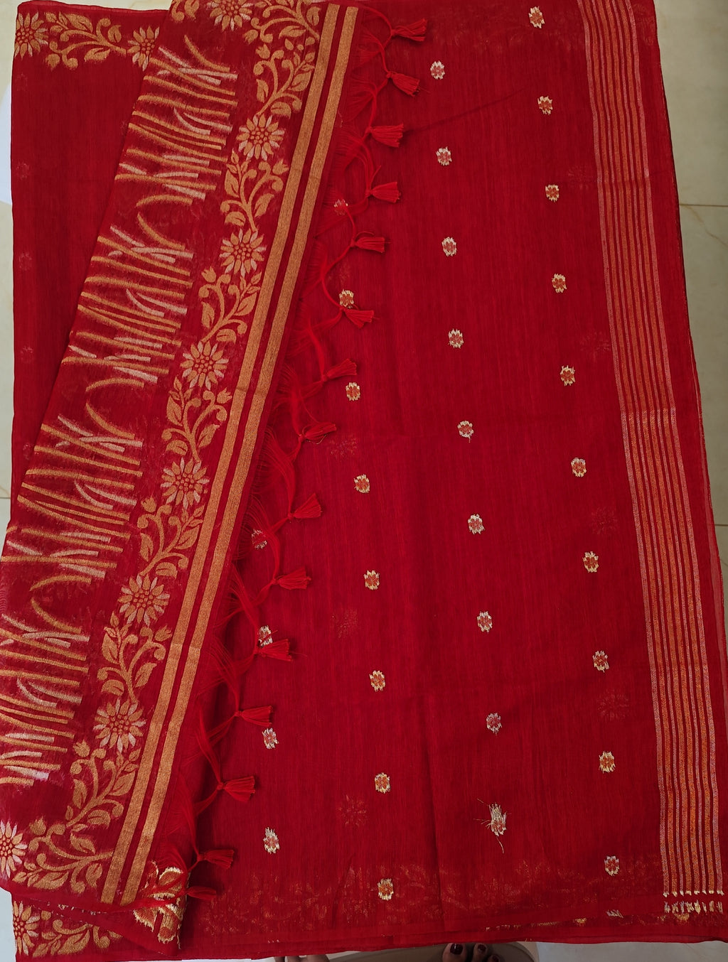 Jamdani cotton saree