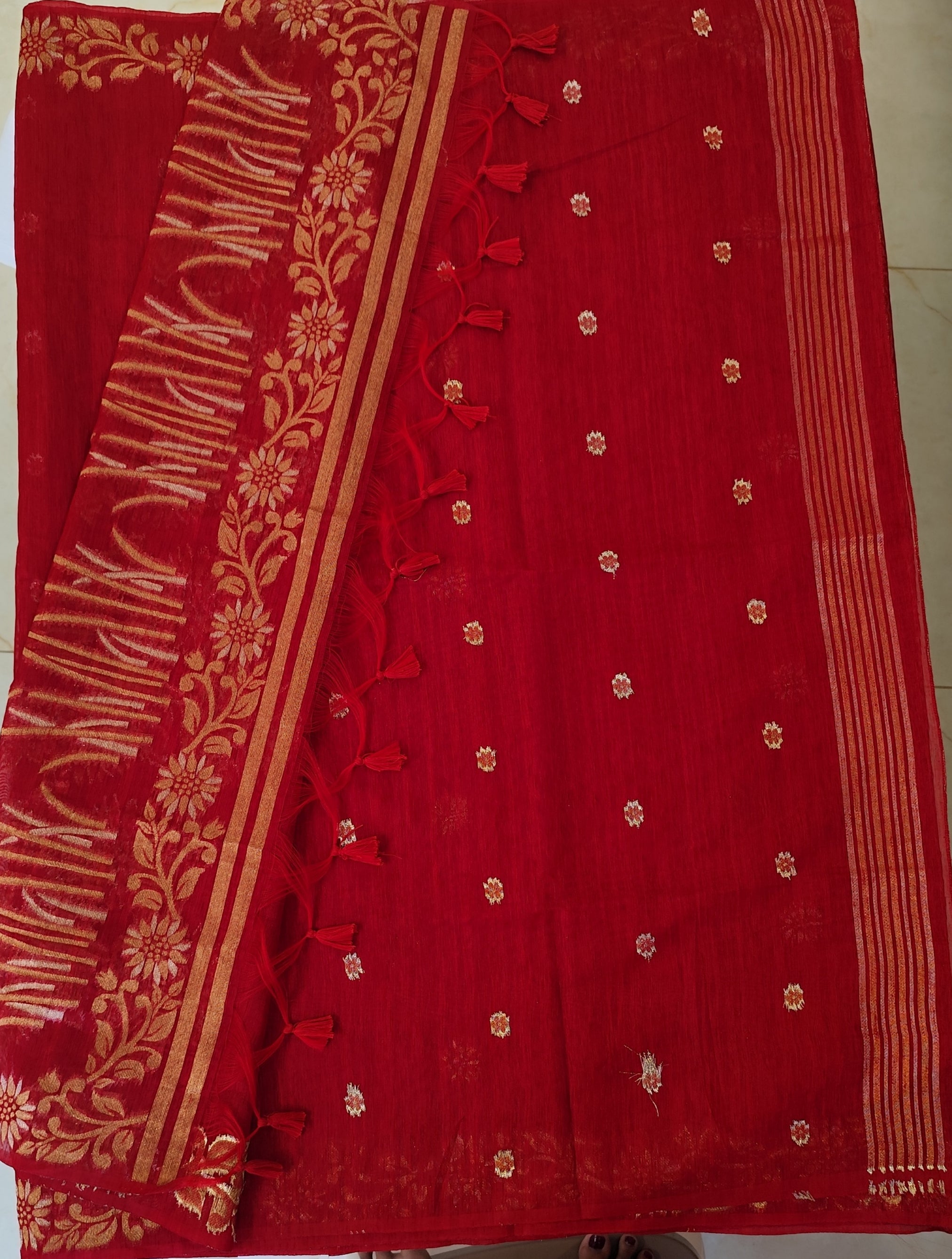 Jamdani cotton saree