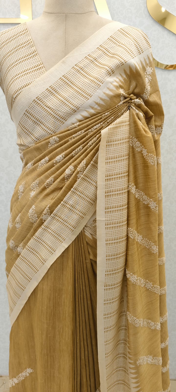 Semi tussar saree