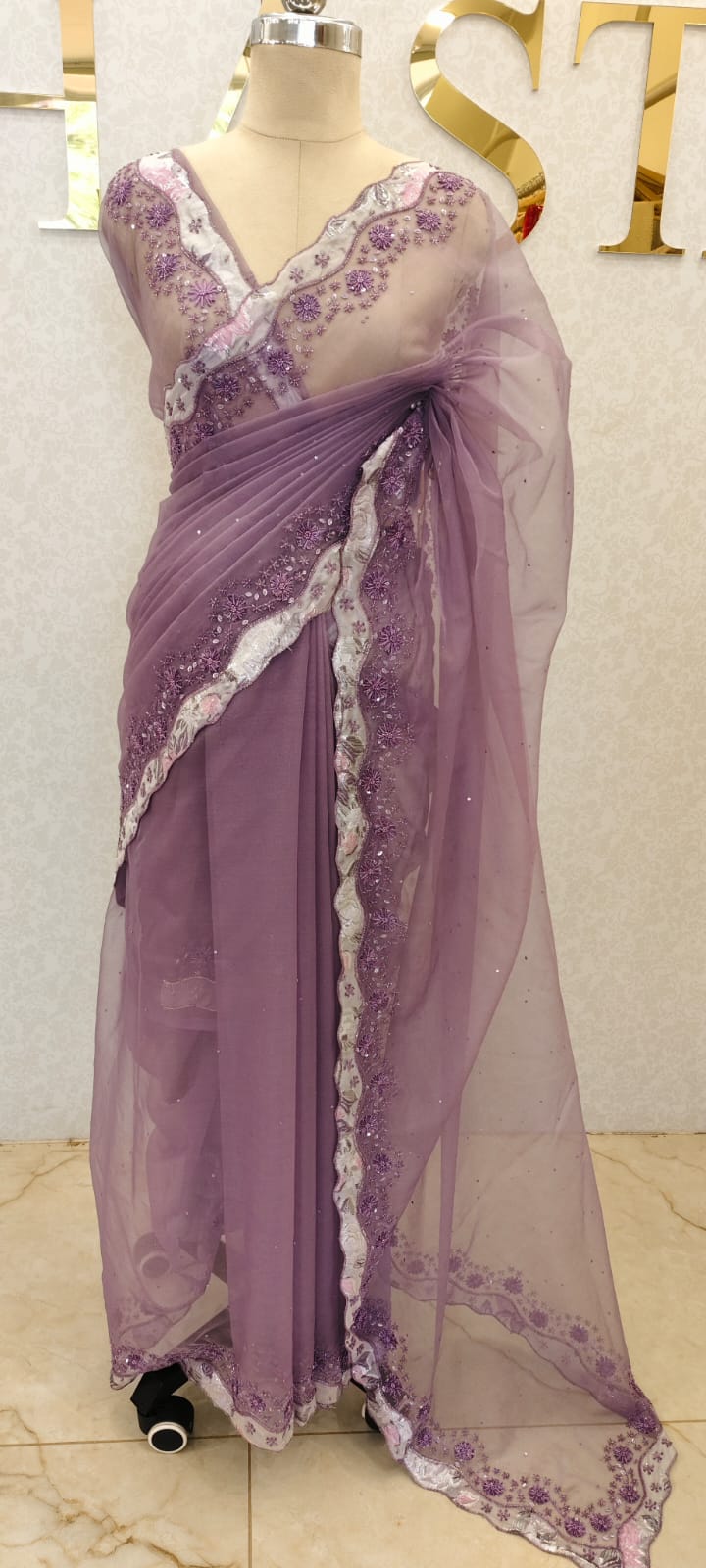 Turkish organza saree