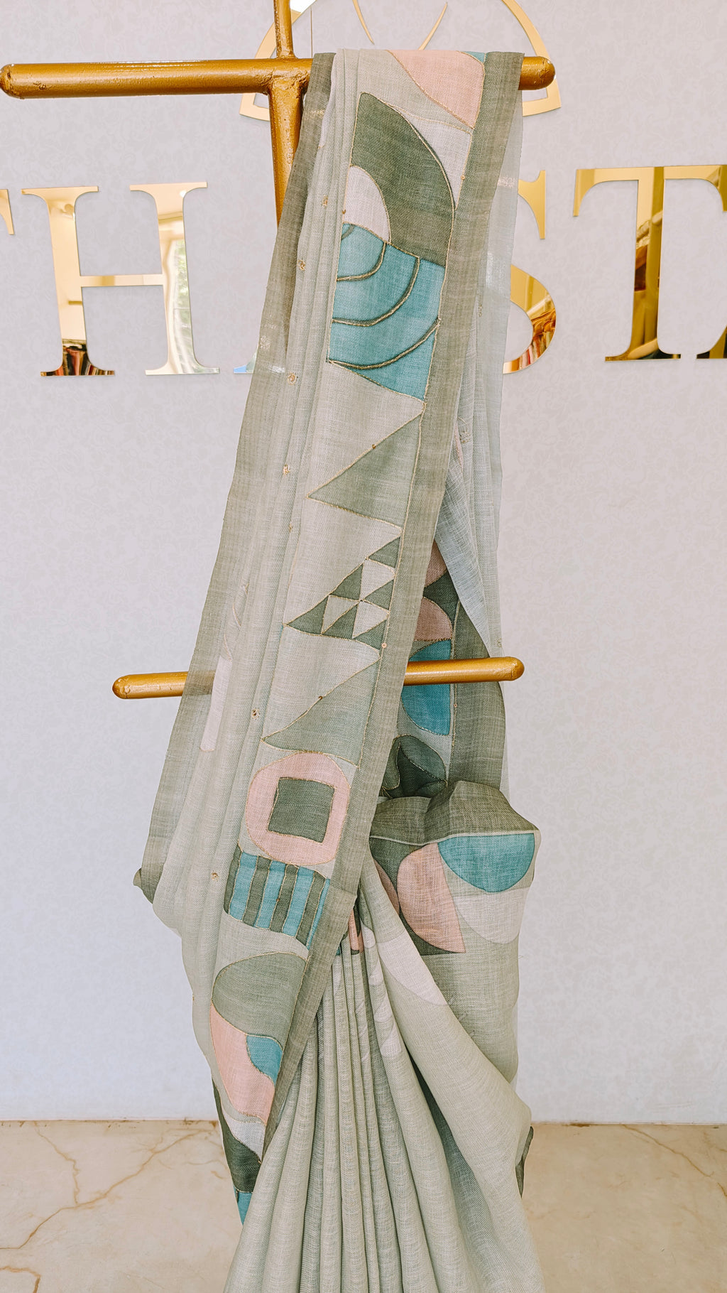 LINEN  TISSUE SAREE