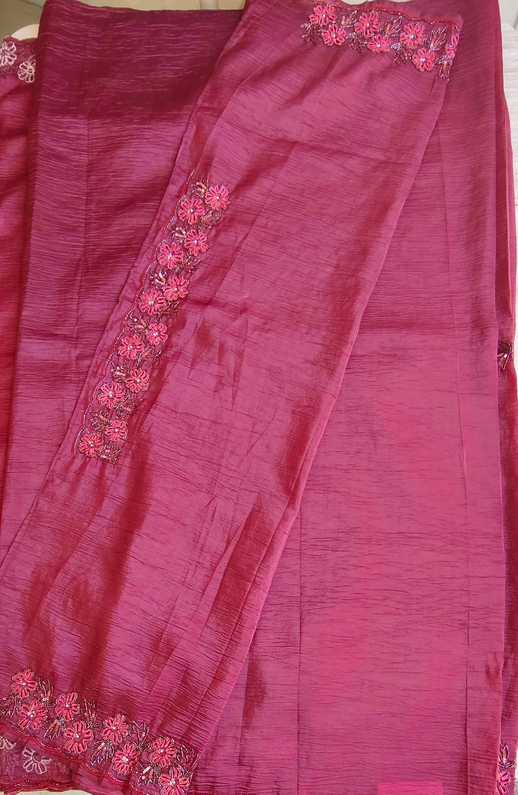 Crush Organza saree