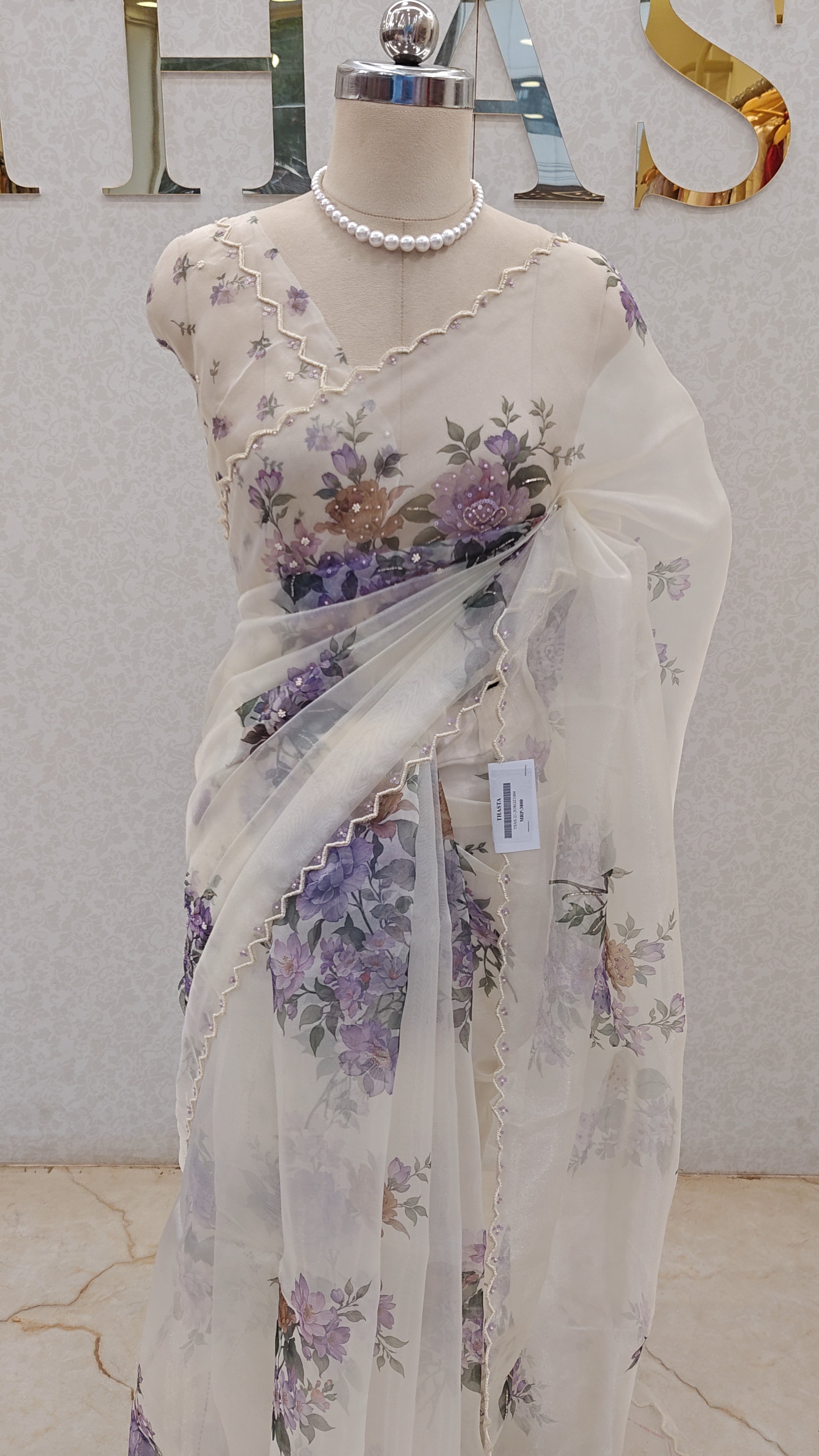 GLASS ORGANZA SAREE