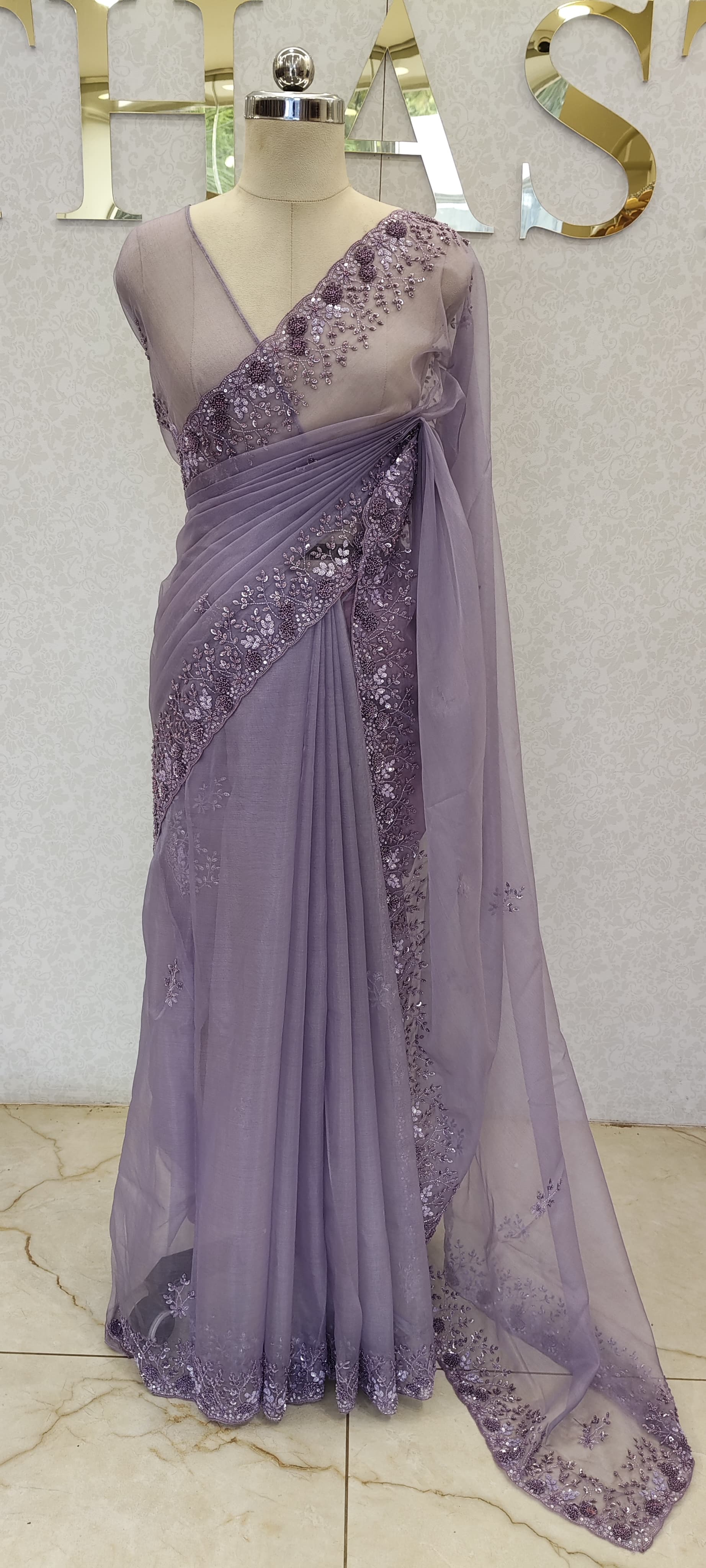 PURE ORGANZA SAREE