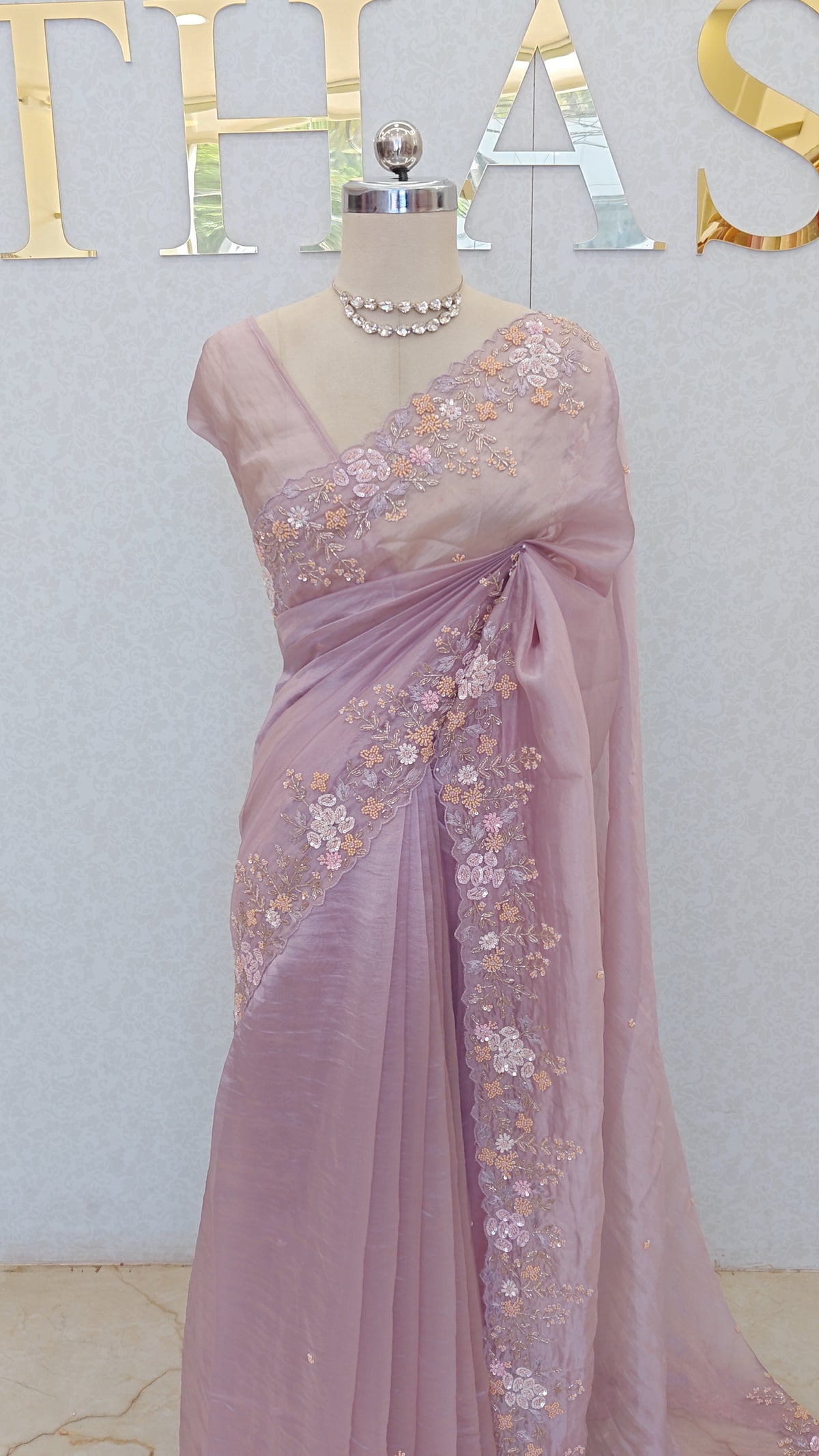 SOFT CRUSH ORGANZA SAREE
