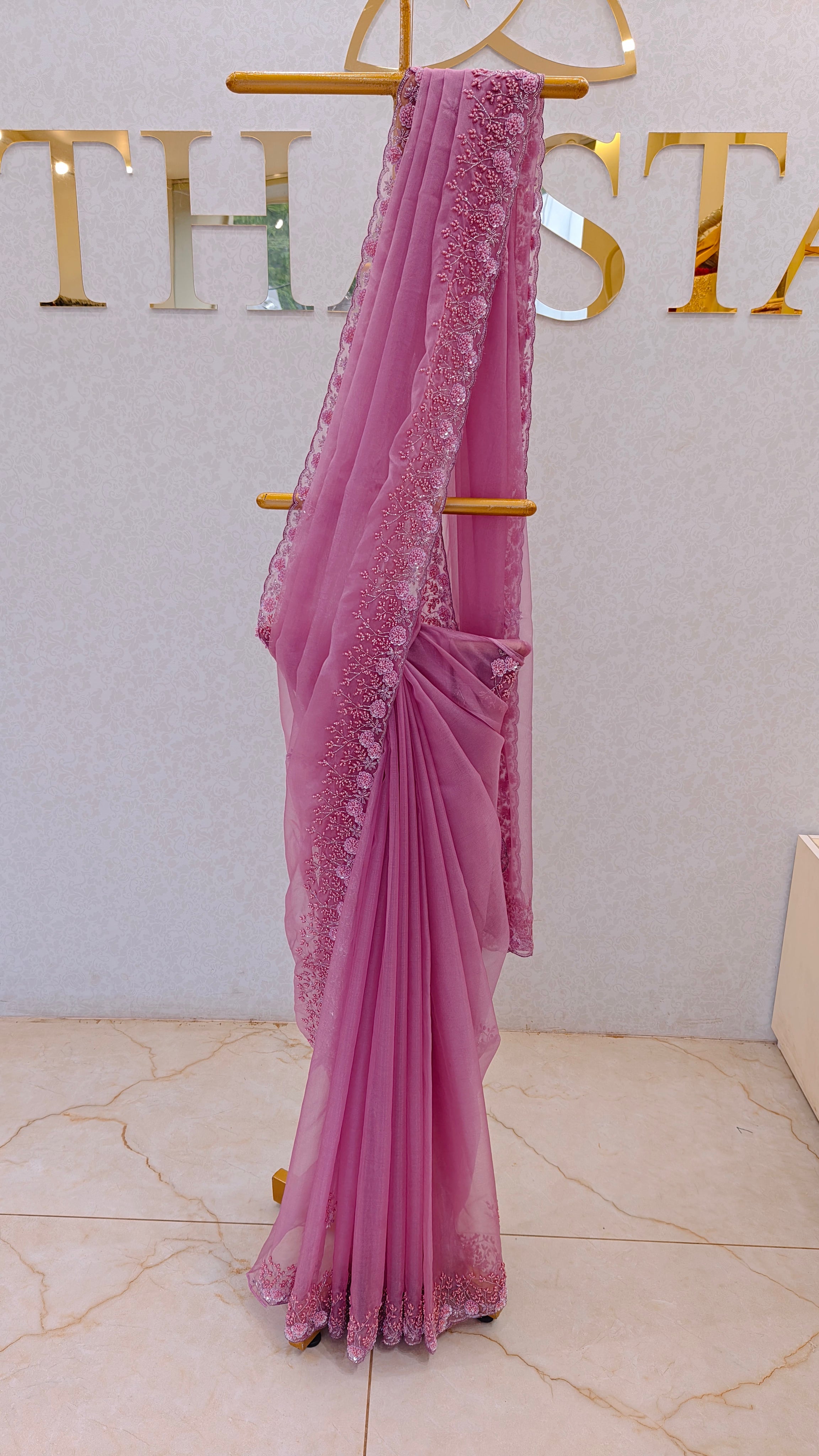 PURE ORGANZA SAREE