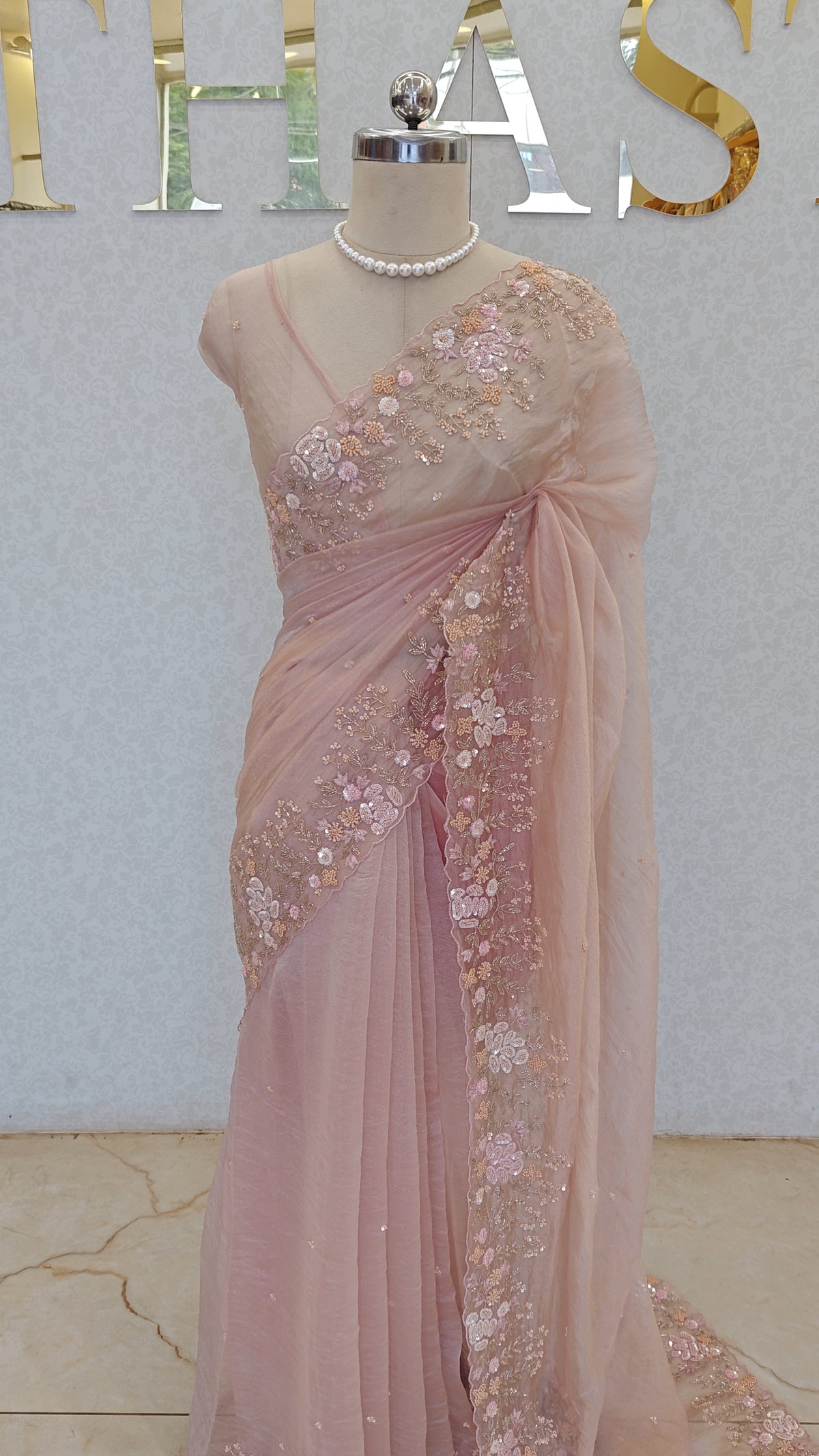 SOFT CRUSH ORGANZA SAREE