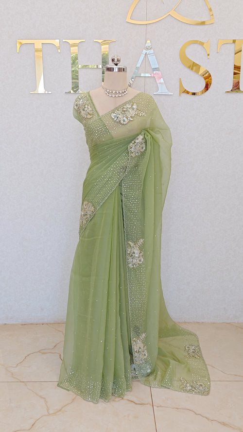 CRUSH ORGANZA SAREE