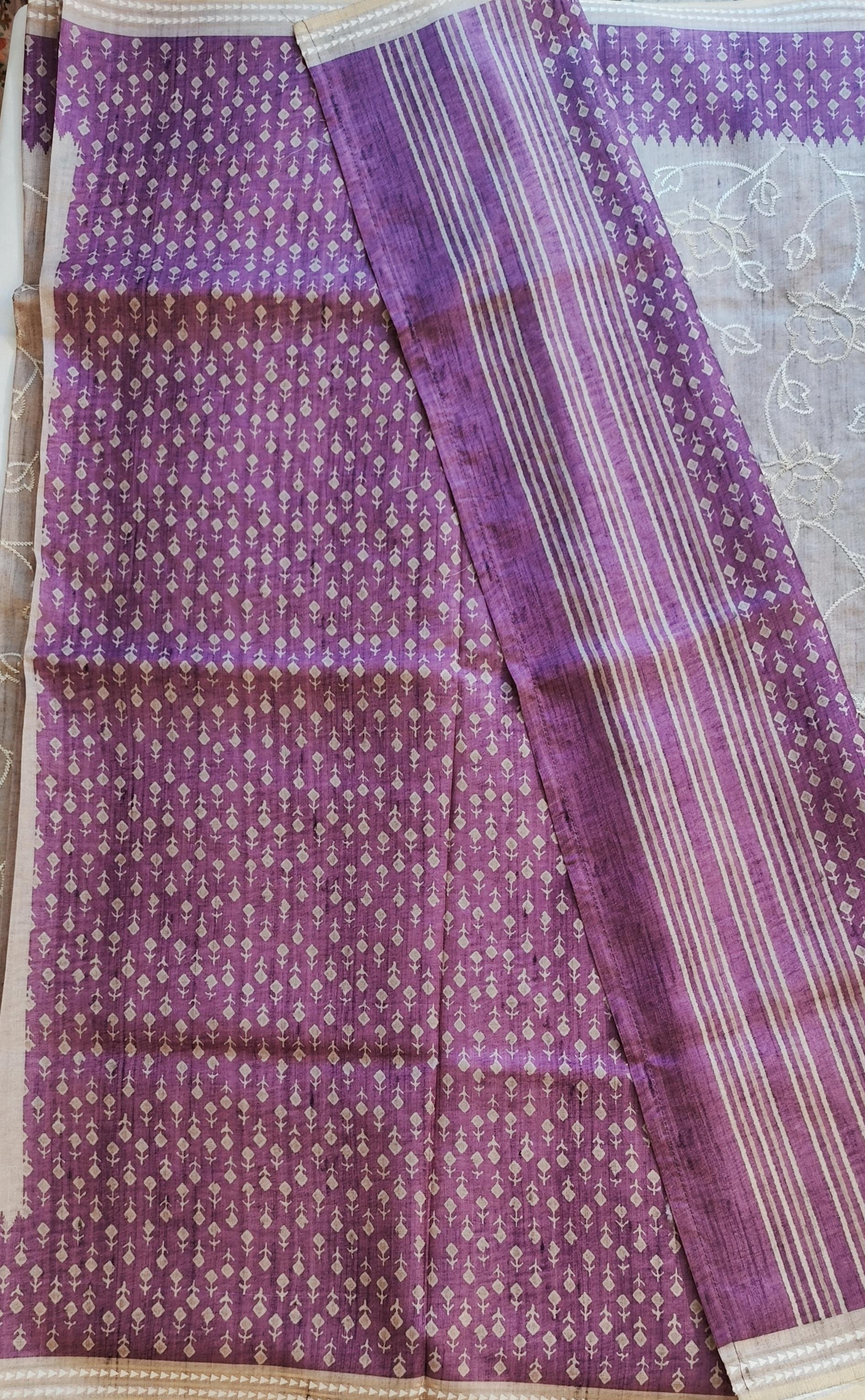 Semi tussar saree