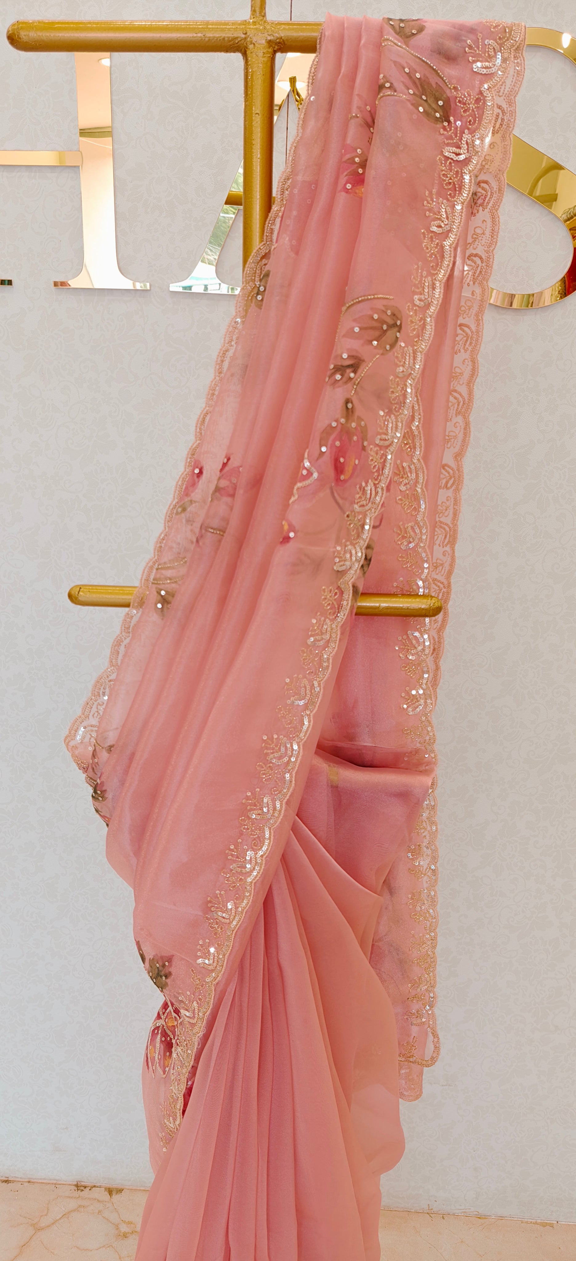 GLASS ORGANZA SAREE