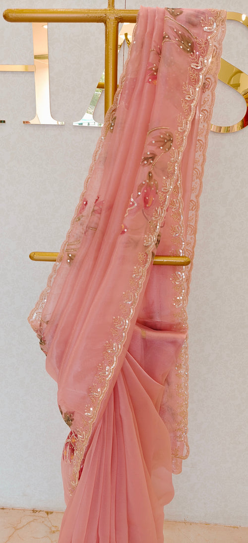 GLASS ORGANZA SAREE