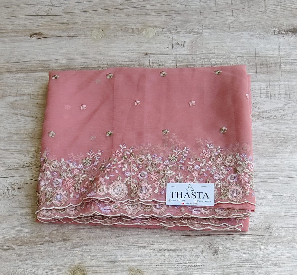 Crush organza saree