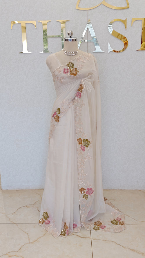 CRUSH ORGANZA SAREE