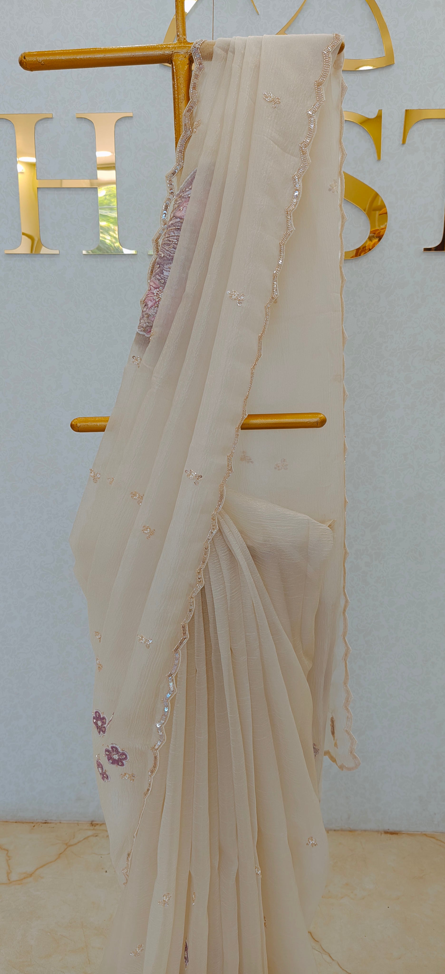 CRUSH ORGANZA SAREE
