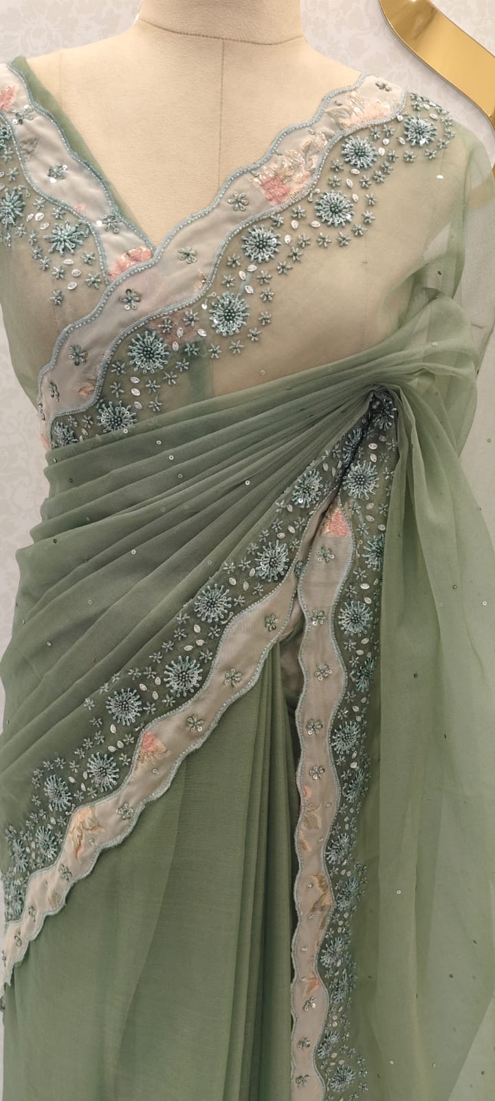 Turkish organza saree