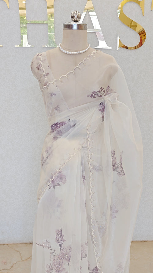 GLASS ORGANZA SAREE