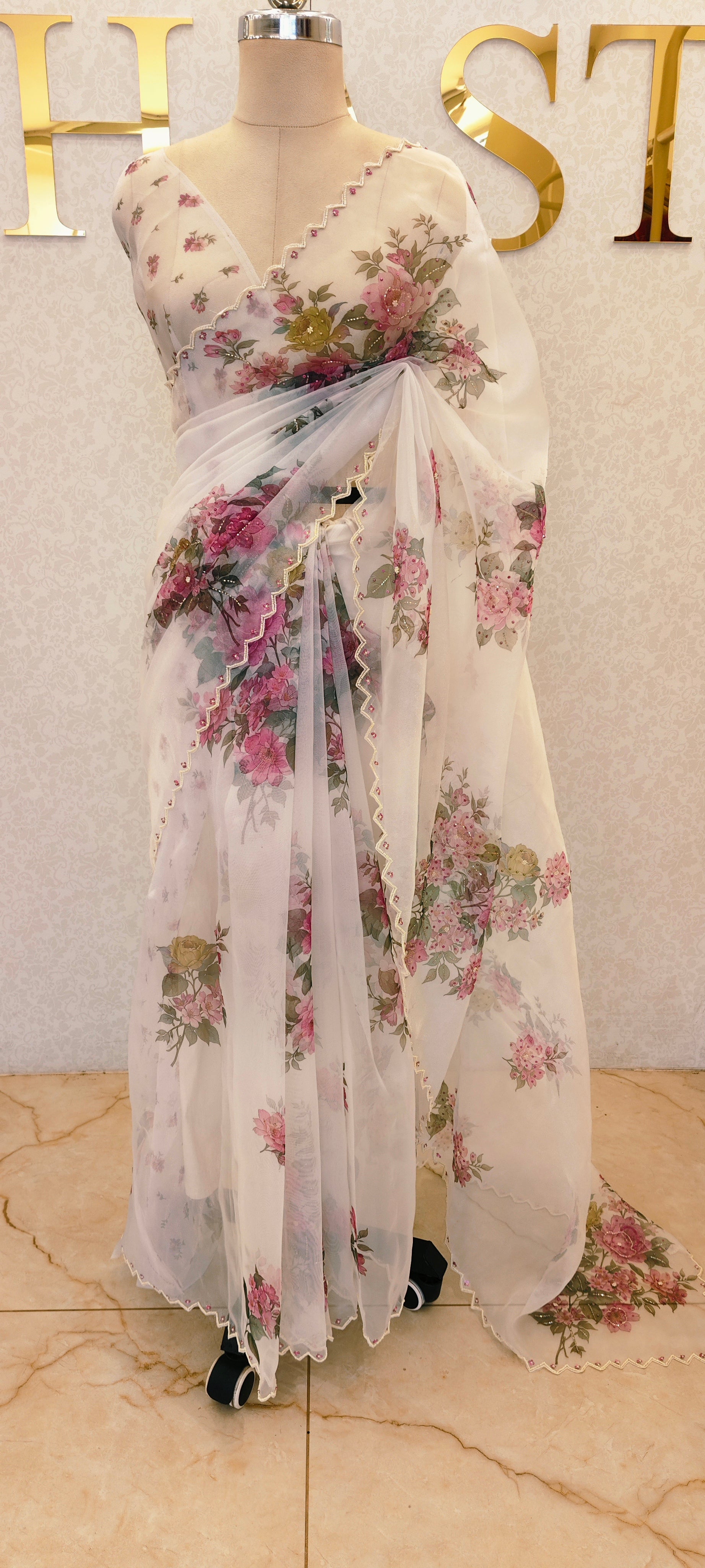 GLASS ORGANZA SAREE