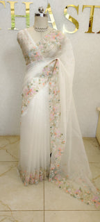 PURE CRUSH ORGANZA SAREE