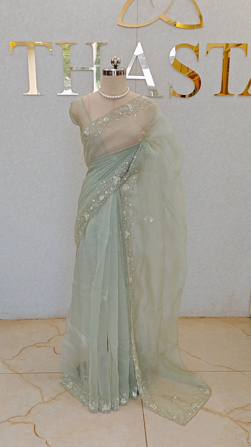 CRUSH ORGANZA SAREE