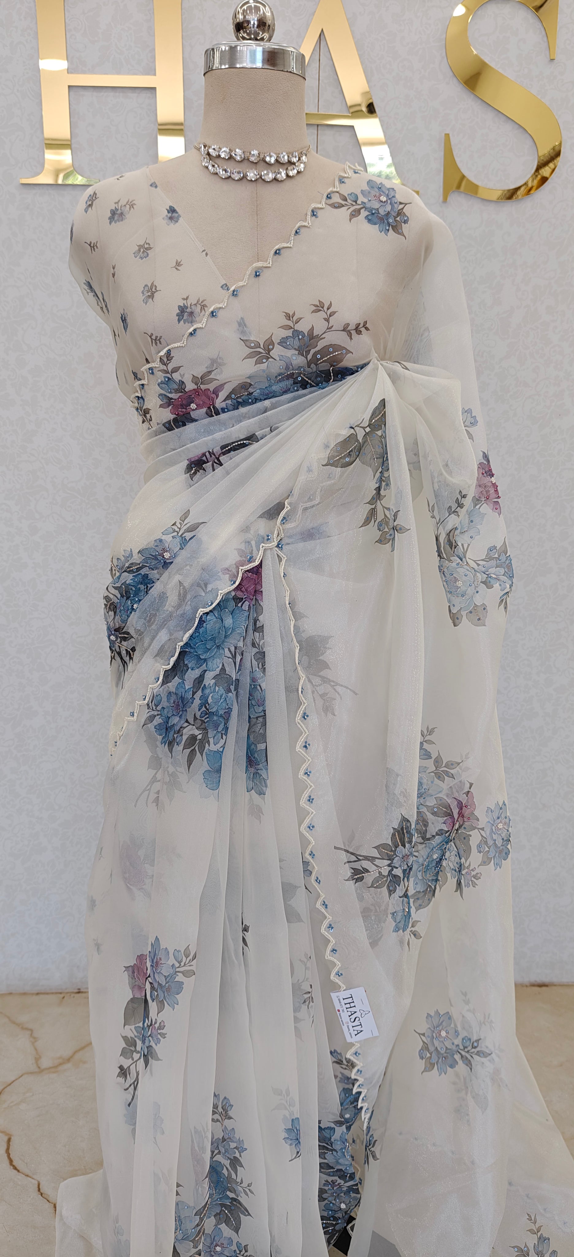 GLASS ORGANZA SAREE