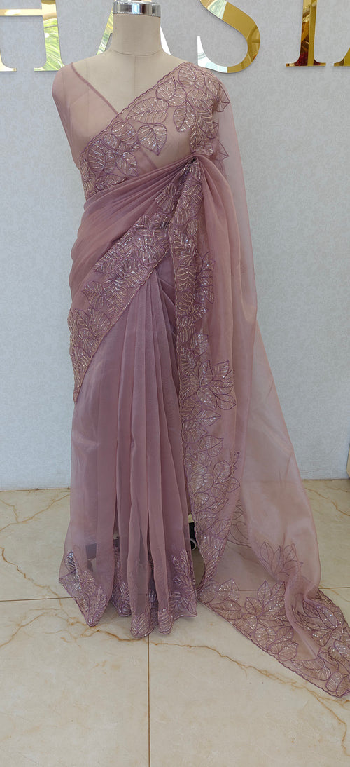 GLASS ORGANZA SAREE