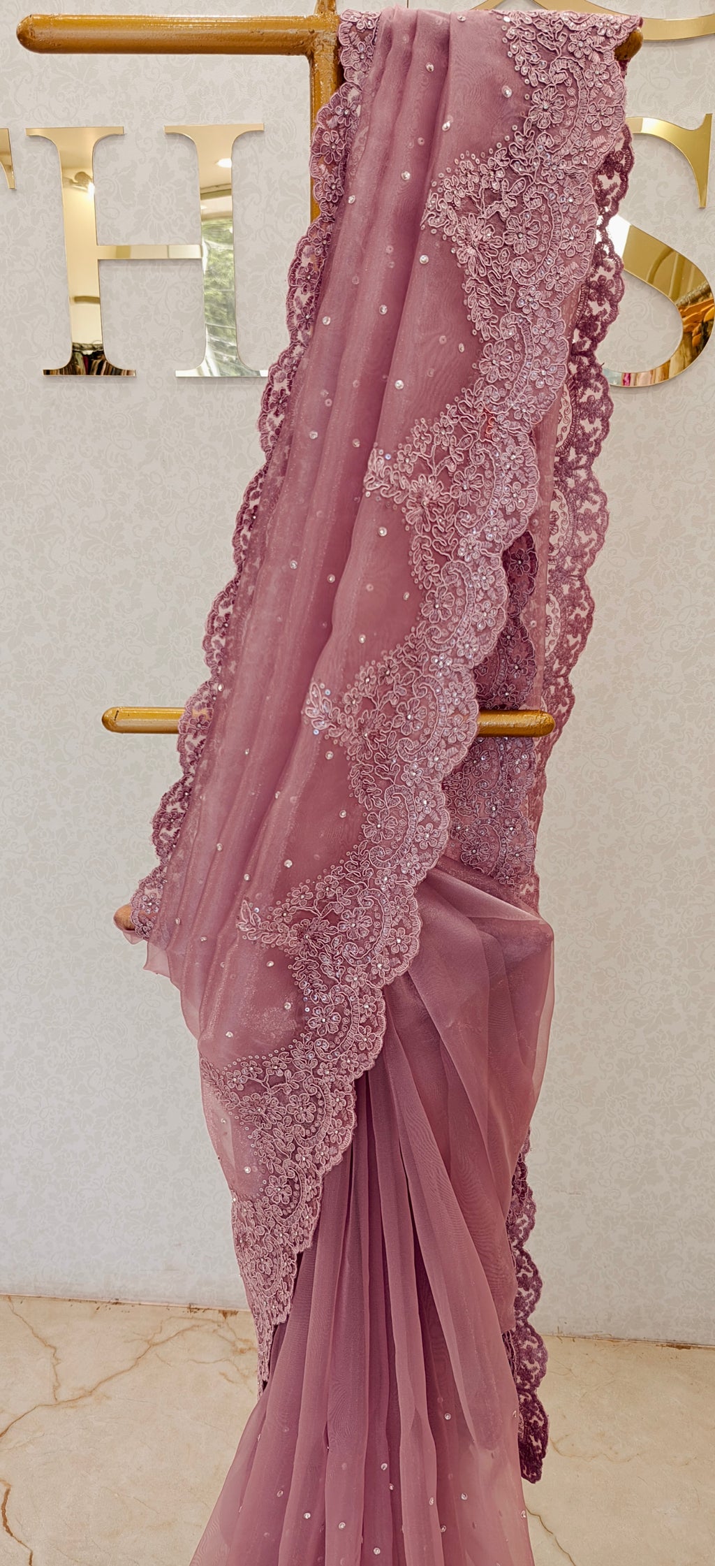 GLASS ORGANZA SAREE