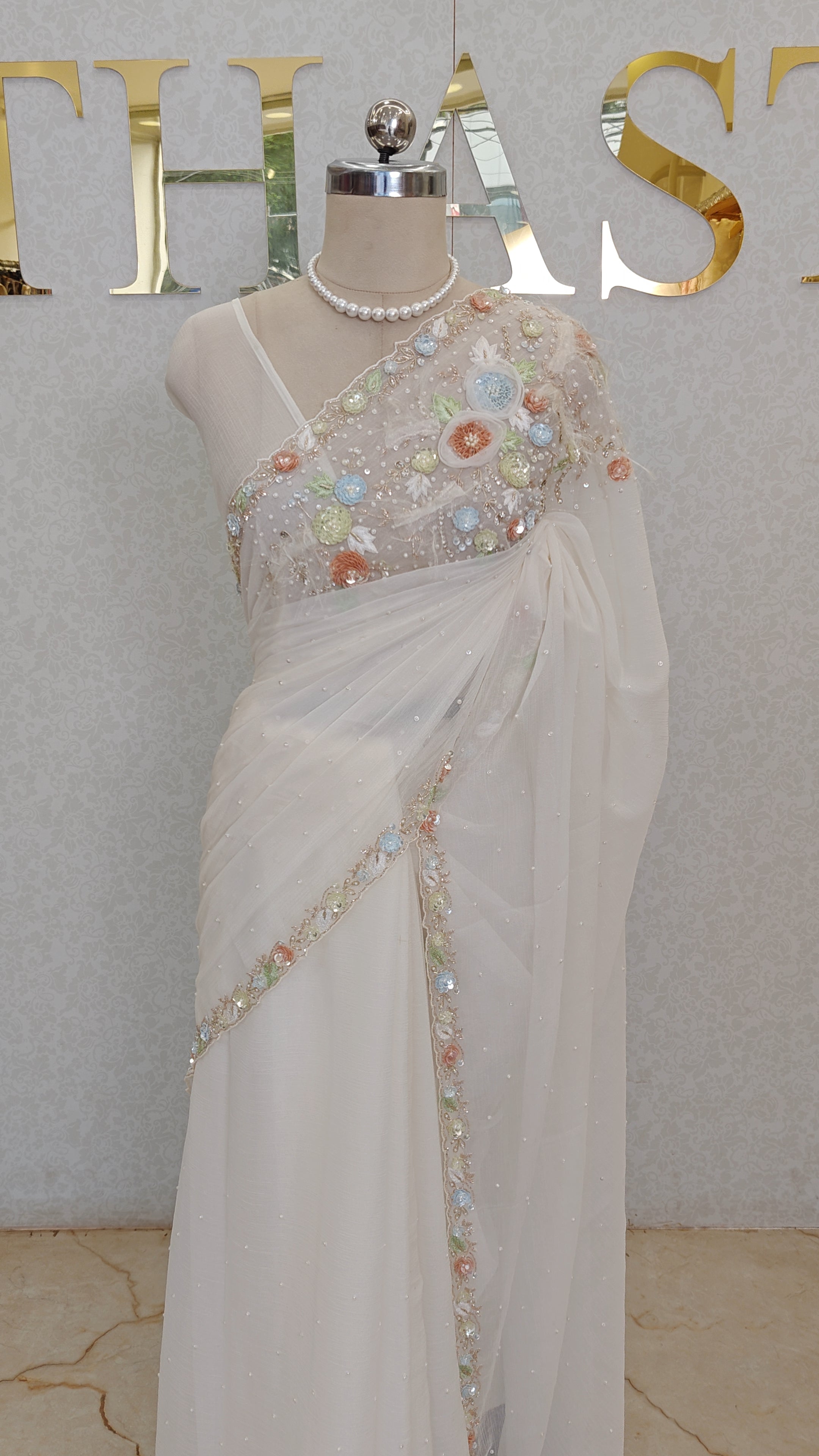 CRUSH ORGANZA SAREE