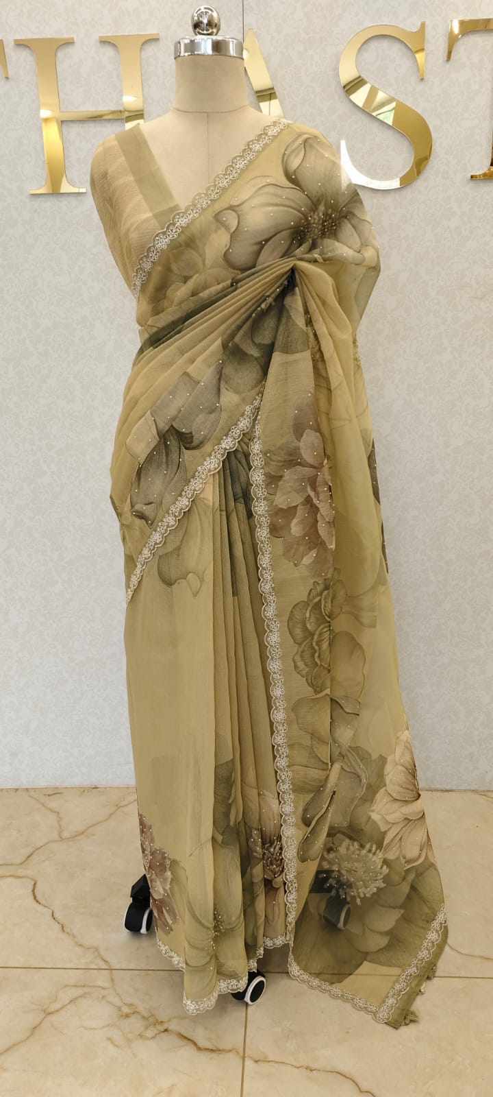 Linen saree
