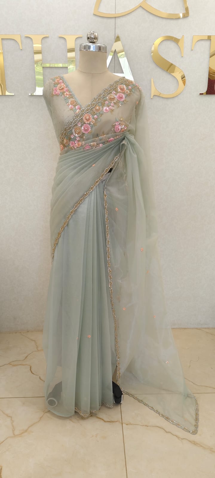 Tissue Net Saree