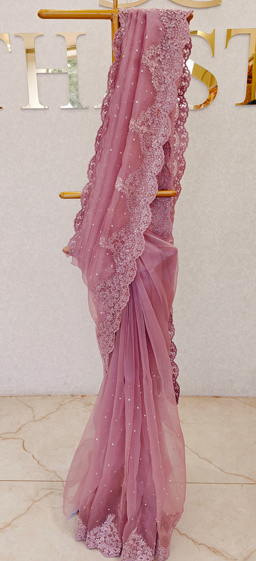 GLASS ORGANZA SAREE