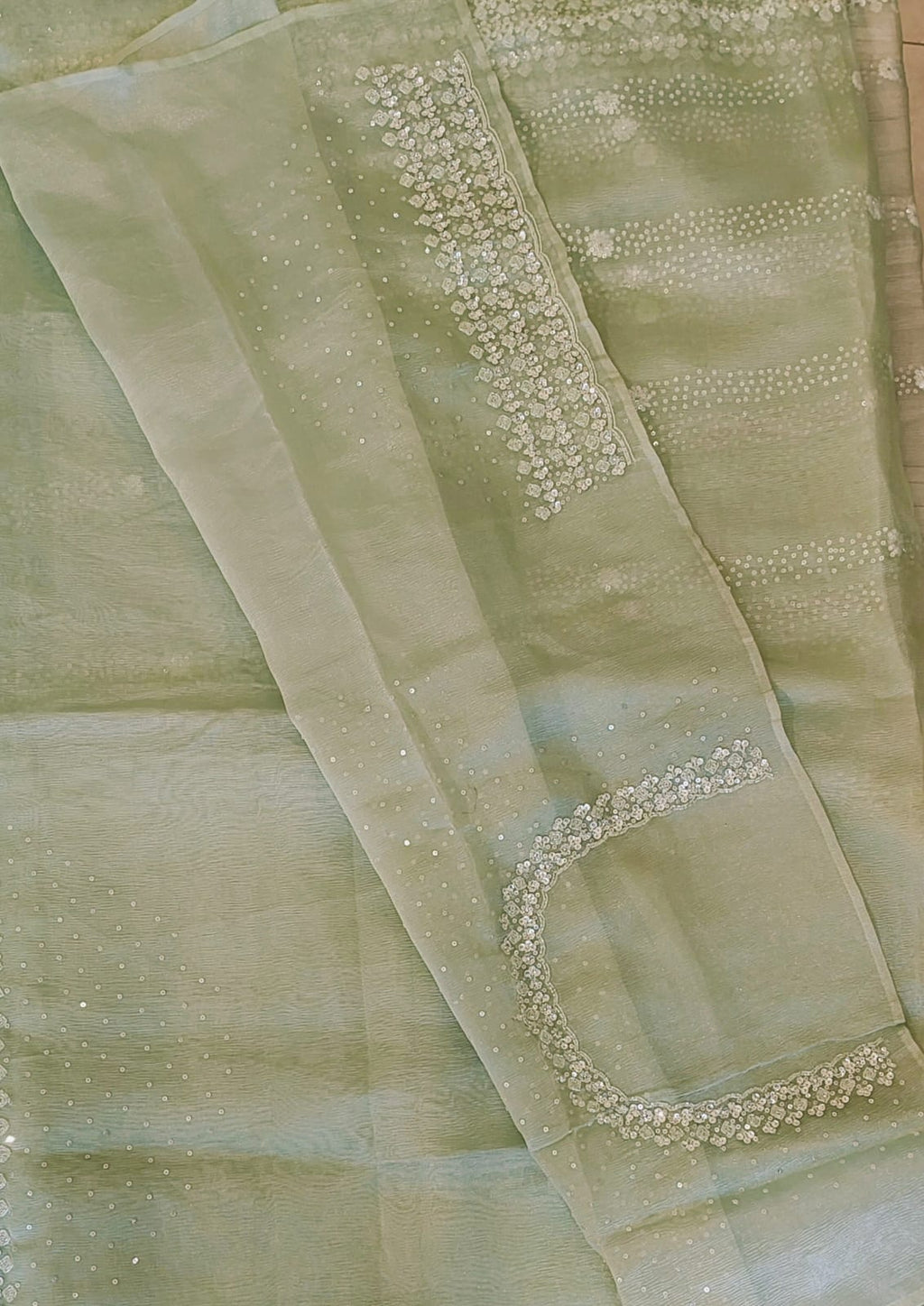 Crush organza saree