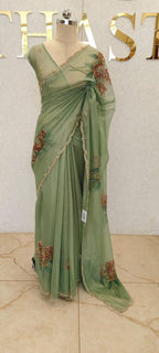 CRUSH ORGANZA SAREE