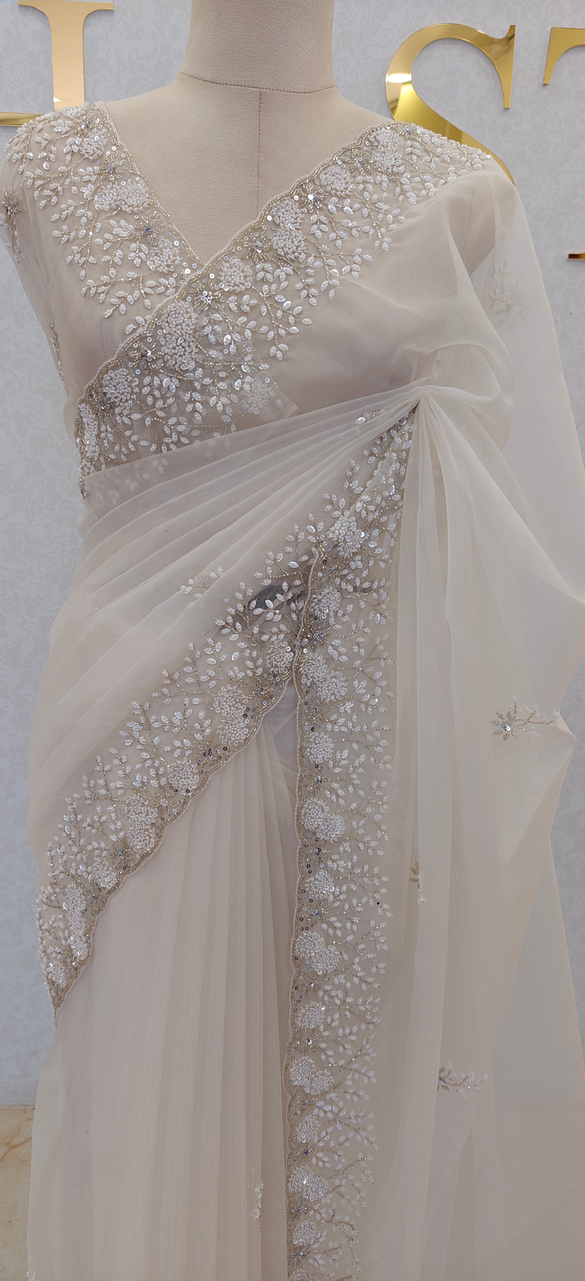 PURE ORGANZA SAREE