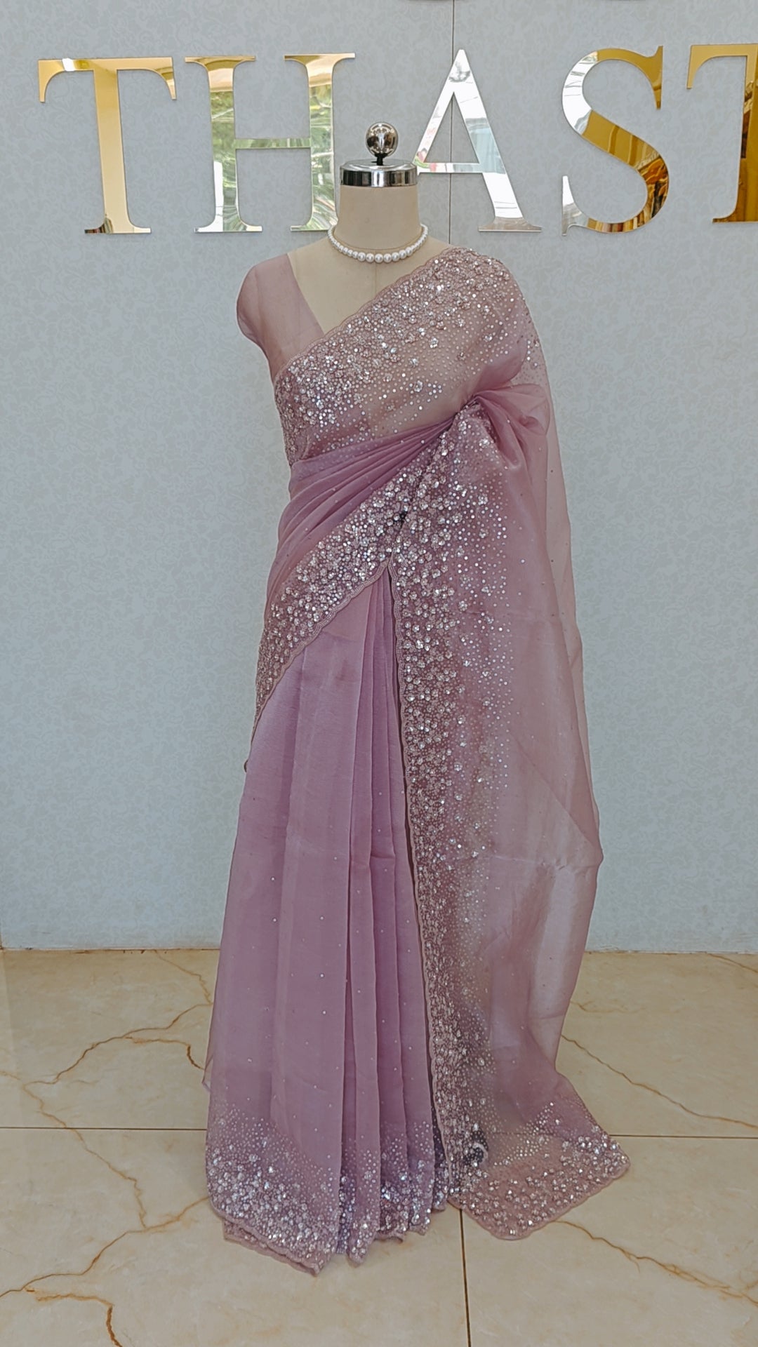 PURE CRUSH ORGANZA SAREE