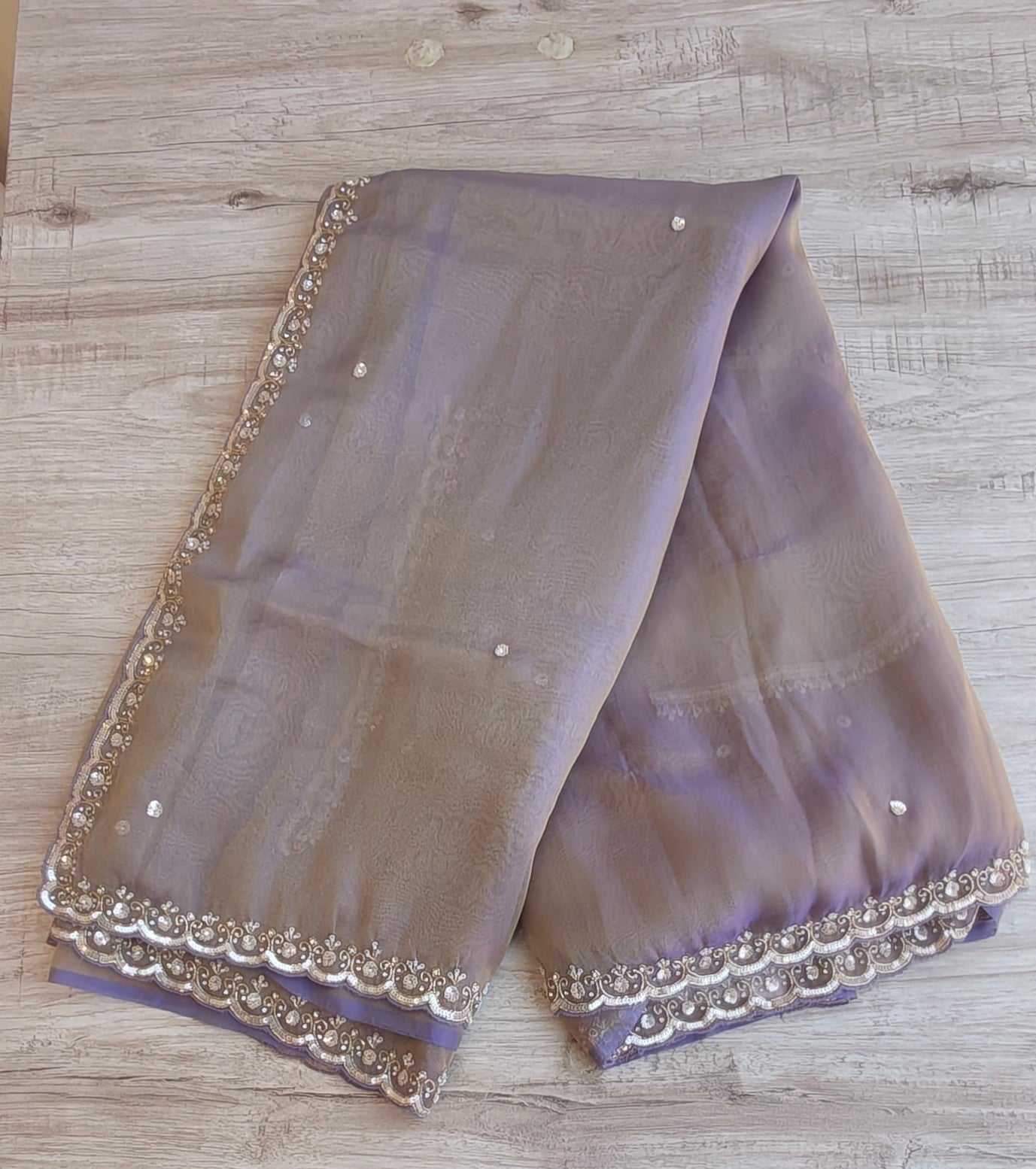 Tissue organza saree