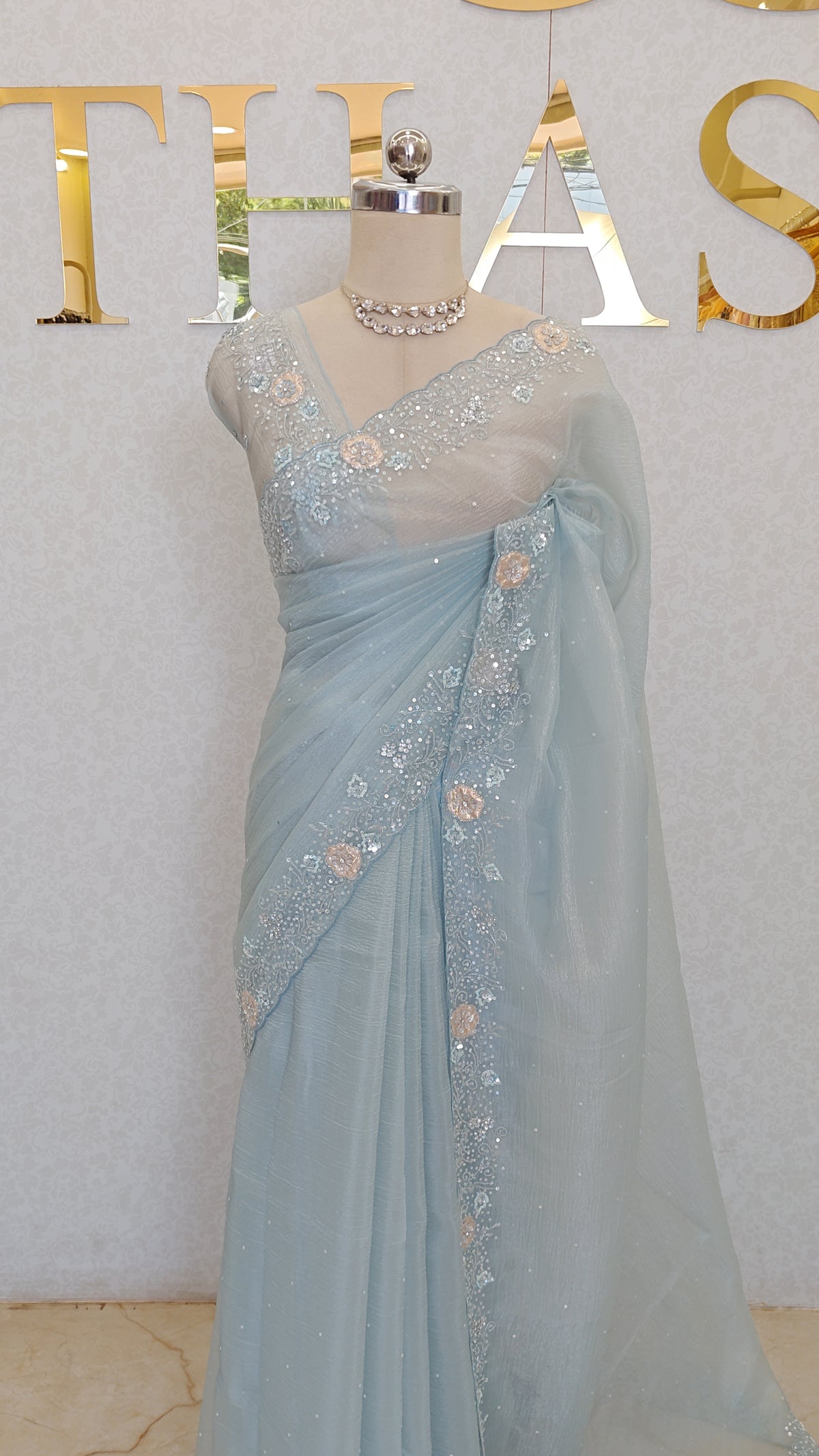 CRUSH ORGANZA SAREE