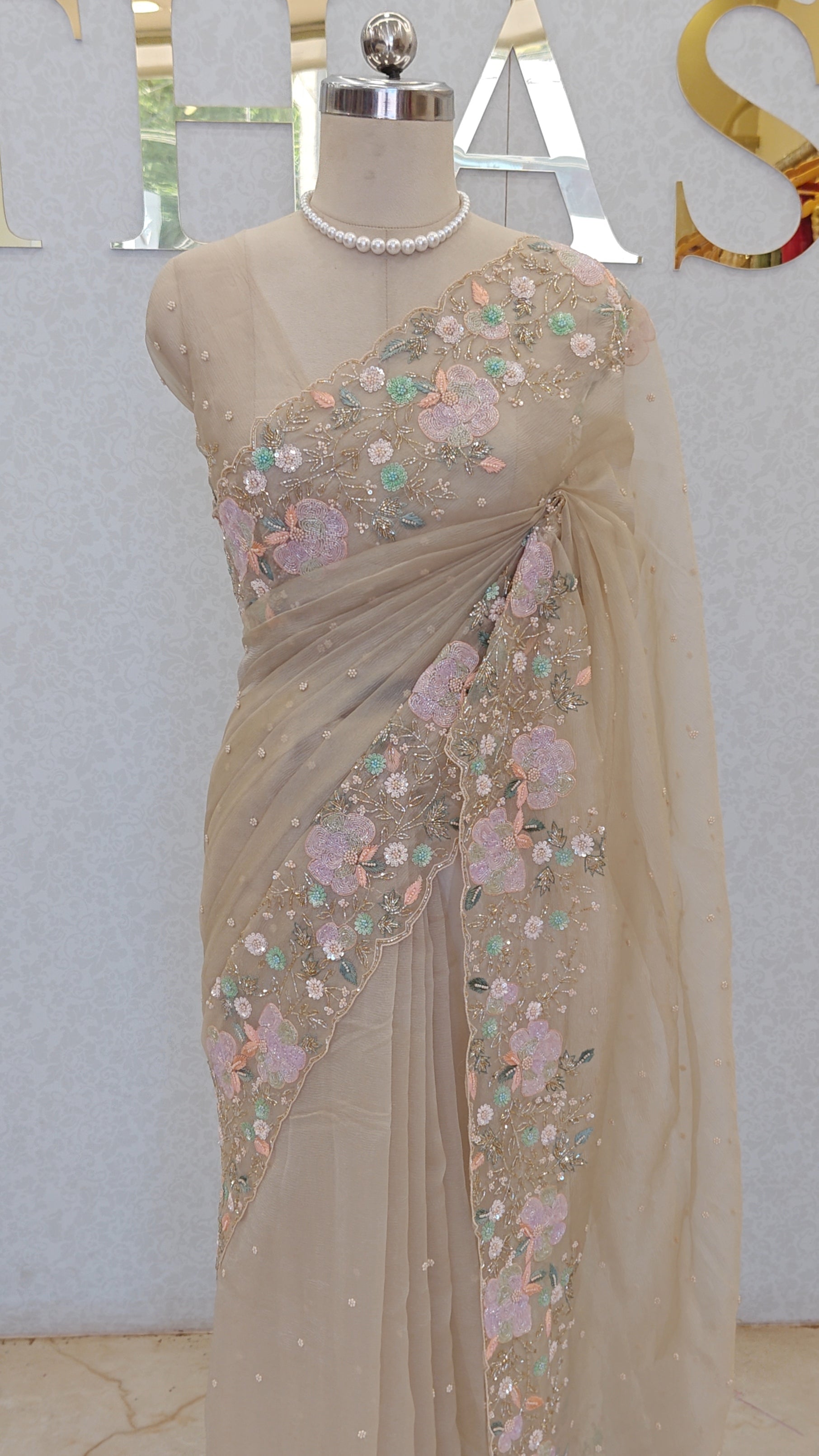 CRUSH ORGANZA SAREE