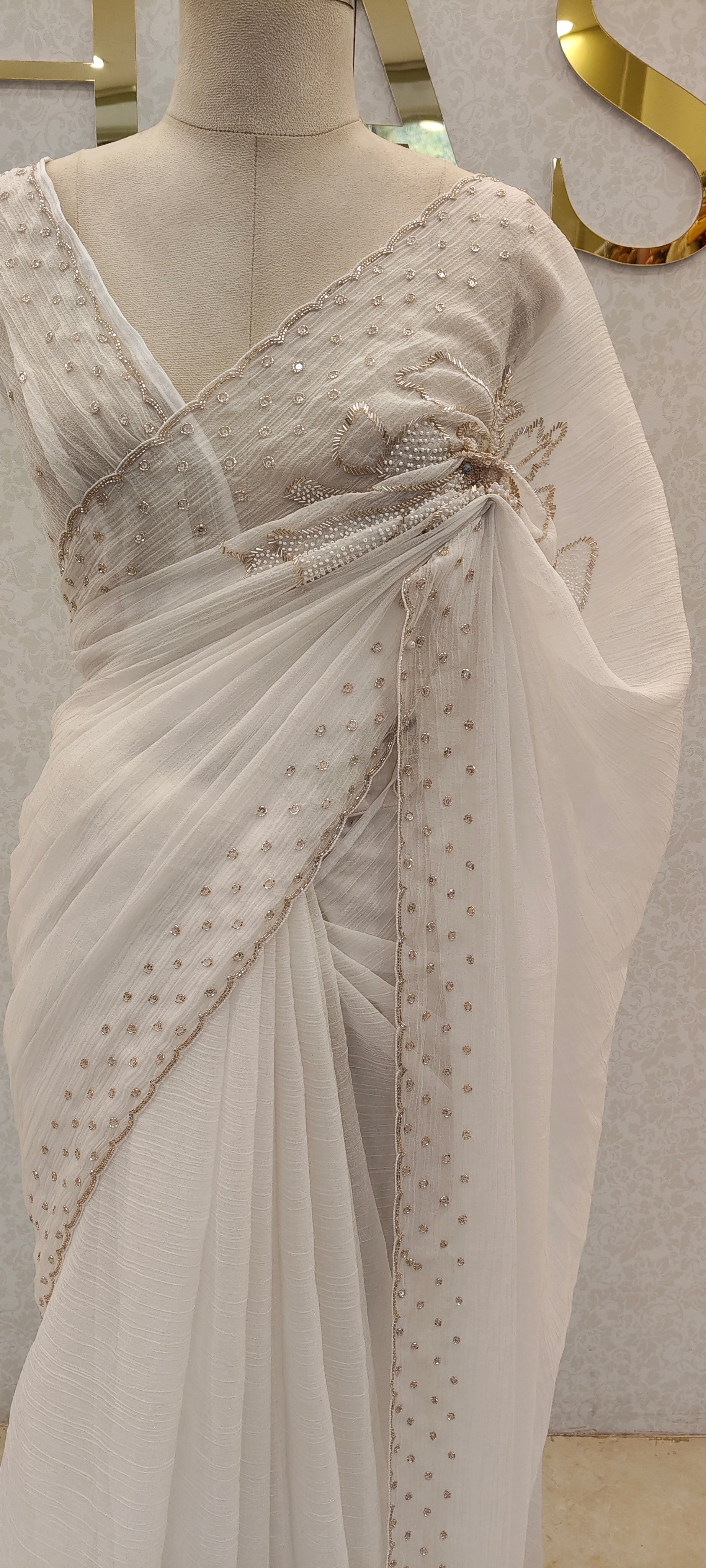 CRUSH ORGANZA SAREE