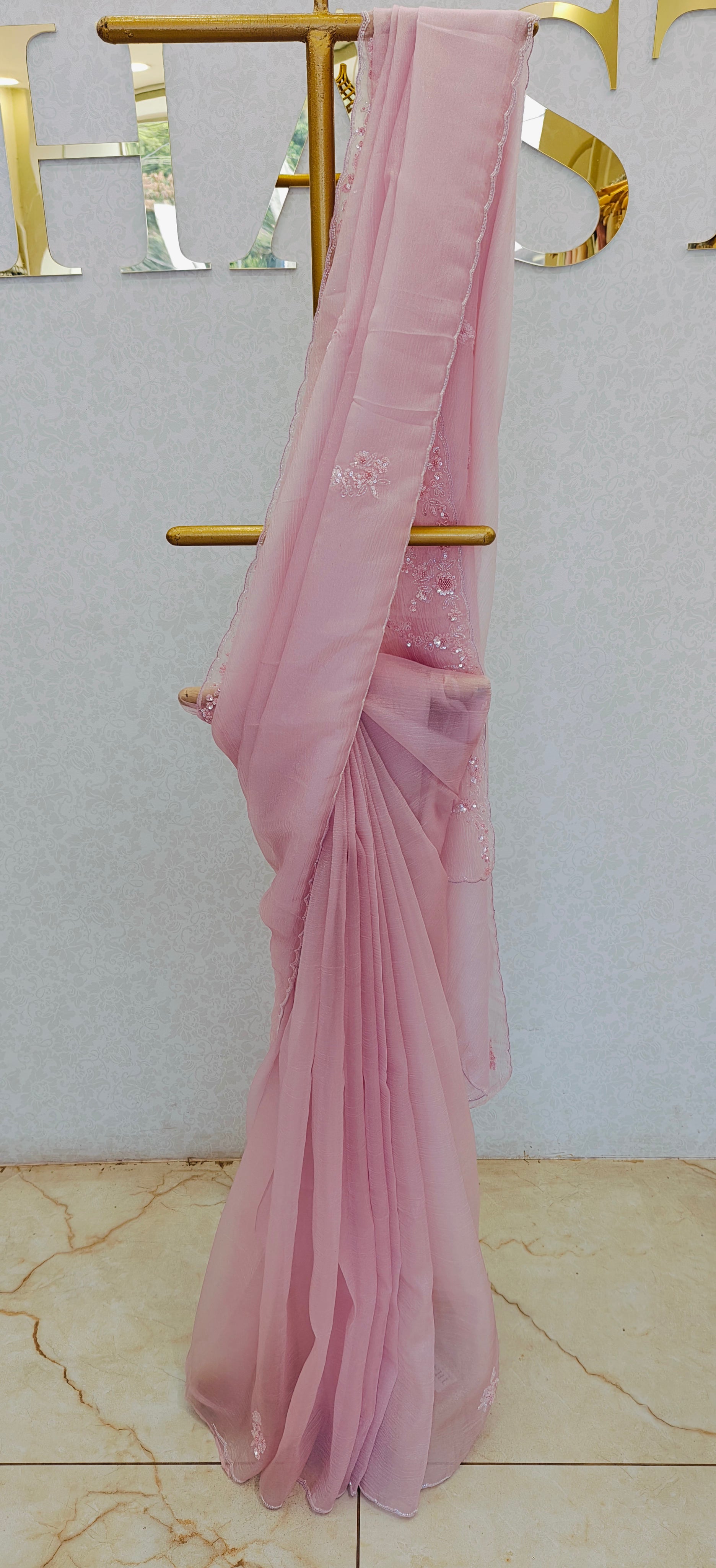 CRUSH ORGANZA SAREE
