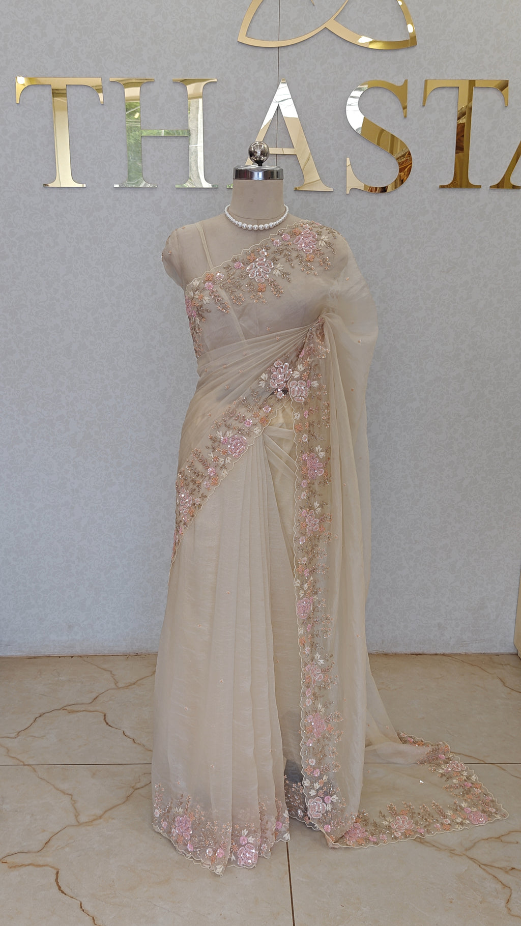 SOFT CRUSH ORGANZA SAREE