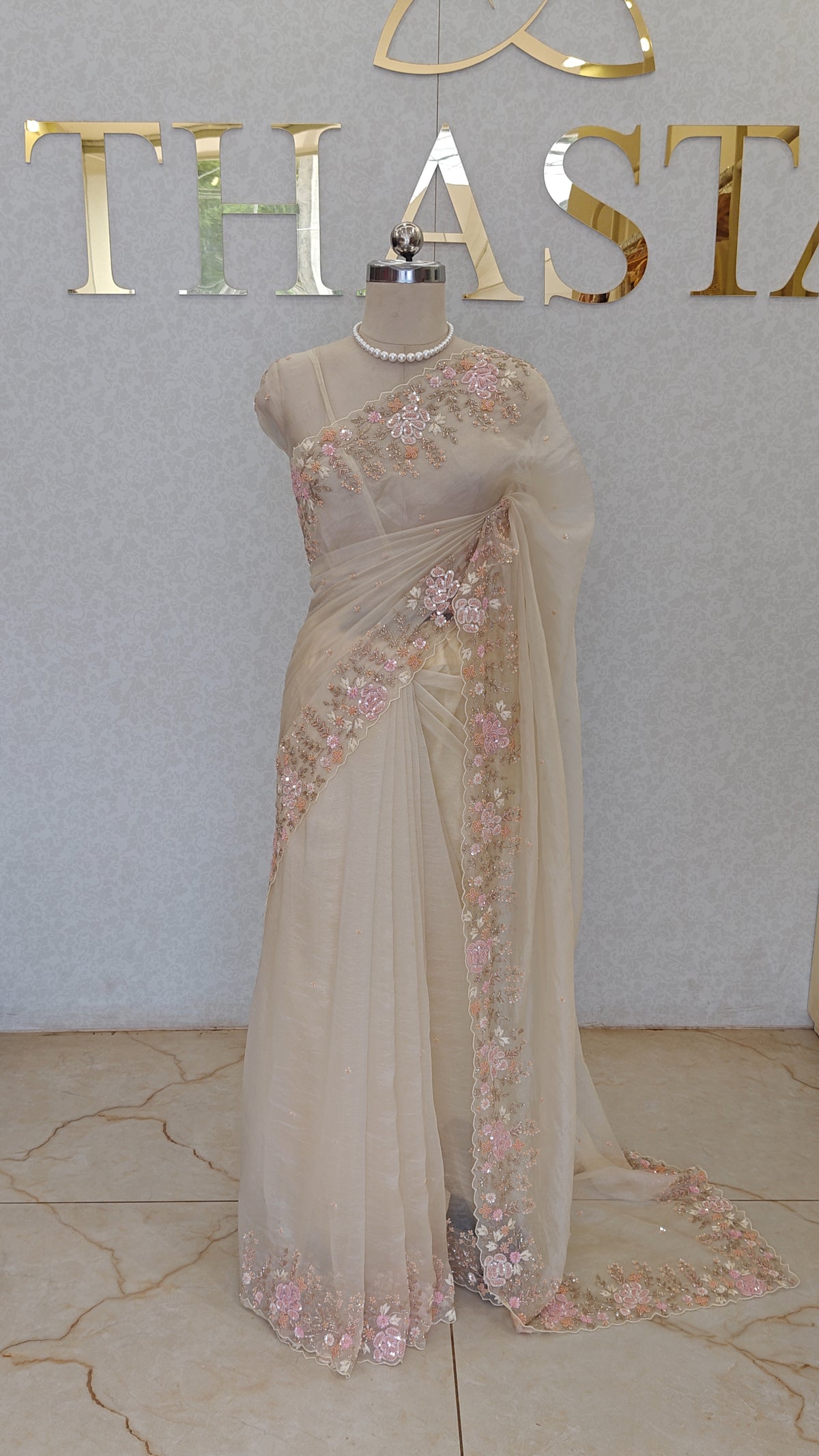 SOFT CRUSH ORGANZA SAREE