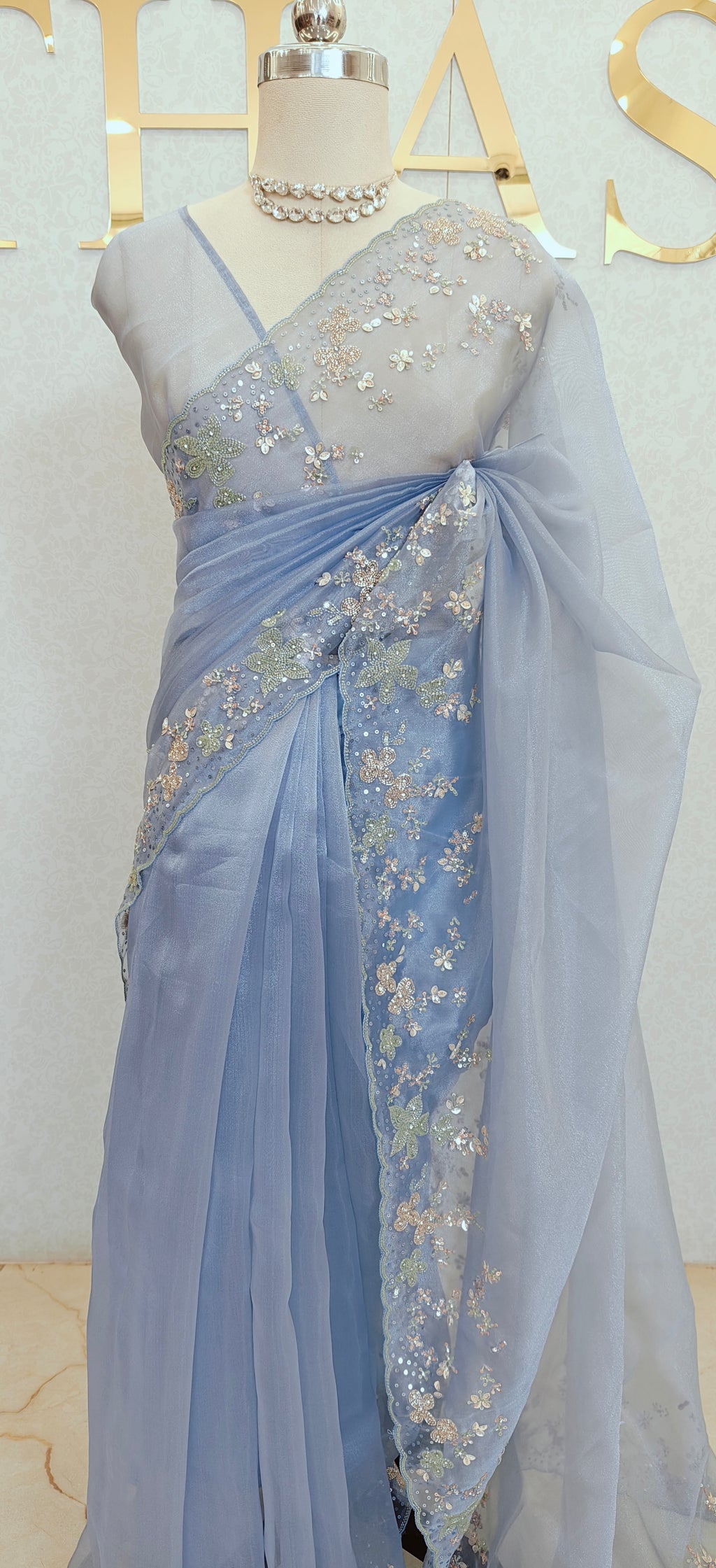 GLASS ORGANZA SAREE