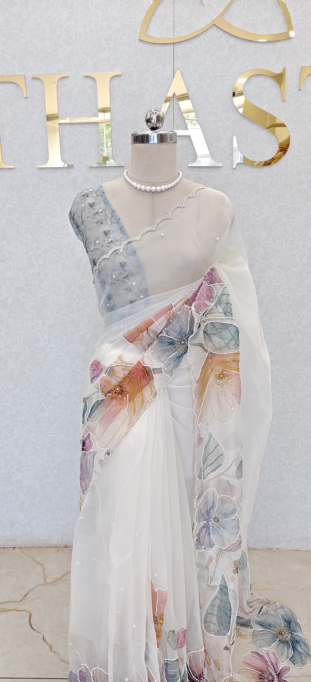 GLASS ORGANZA SAREE