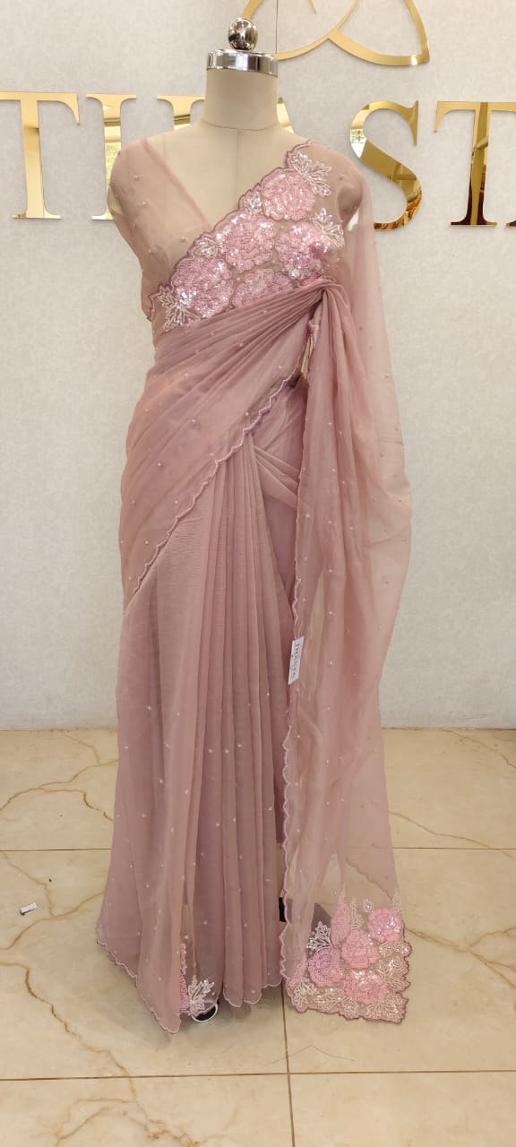 CRUSH ORGANZA SAREE