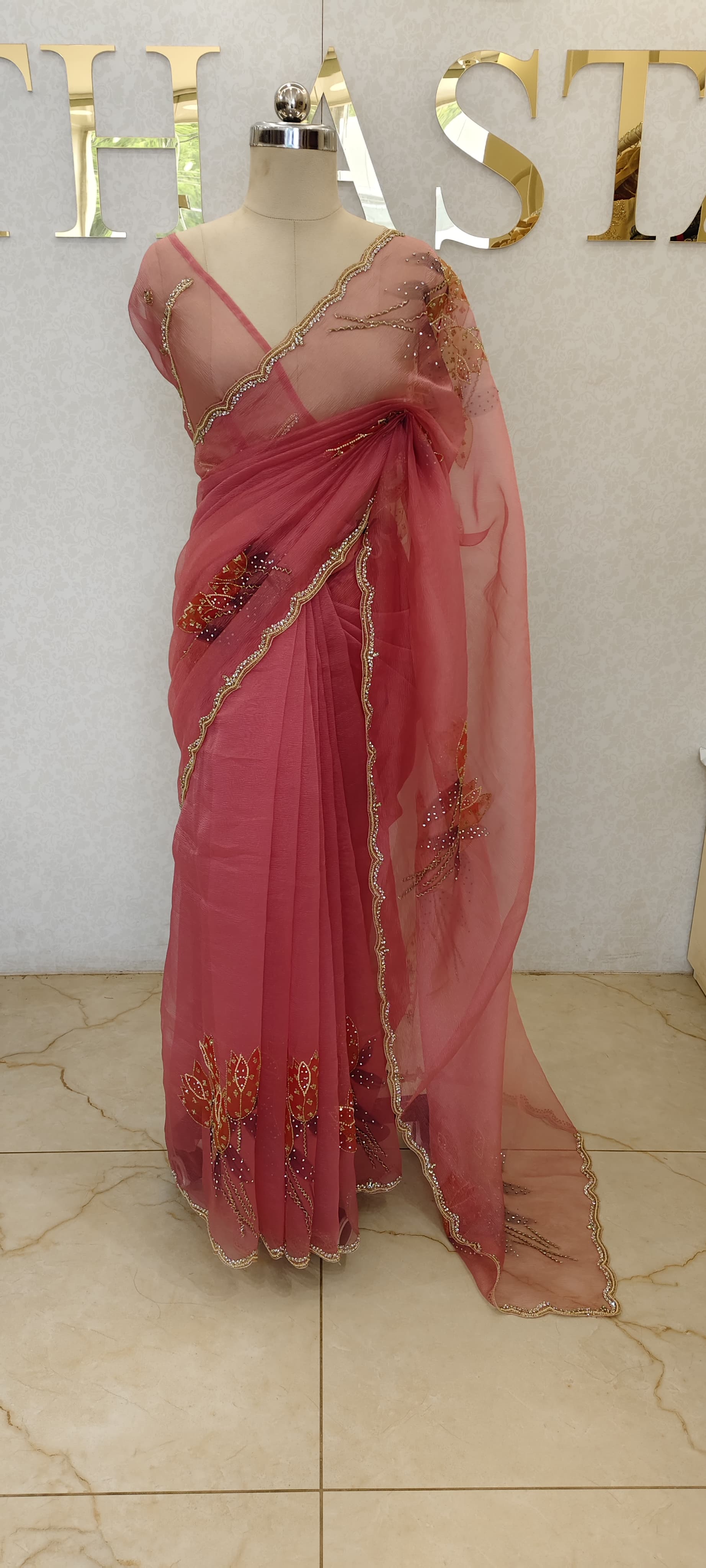CRUSH ORGANZA SAREE